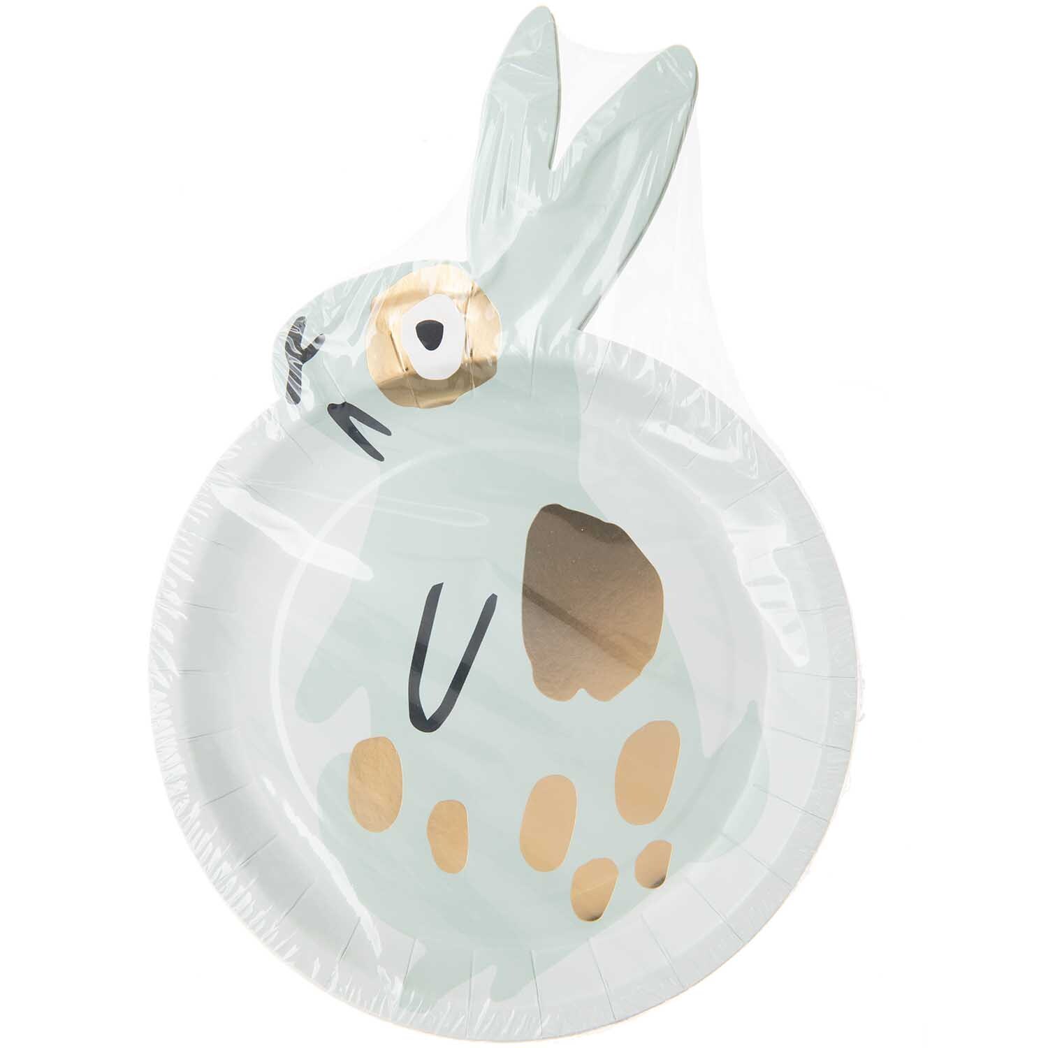Pappteller Hase mint 23x33cm 12 Stück von Rico Design