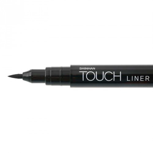 Liner ShinHan Liner B Pinselspitze in Schwarz mit feiner Spitze, ideal für präzises Zeichnen.