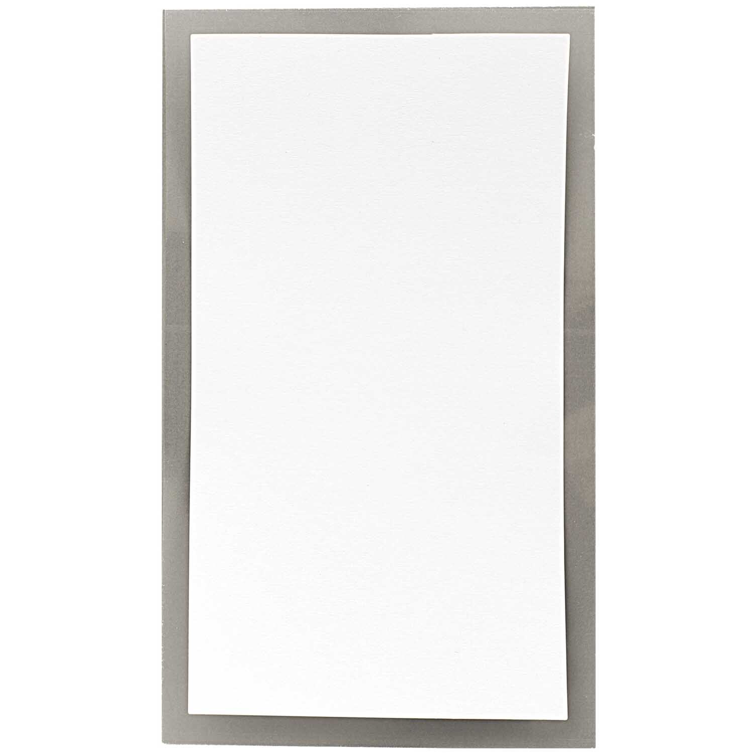Paper Poetry Office Sticker Etiketten von Rico Design, weiß, auf grauem Hintergrund, 60x110mm, 4 Bogen.
