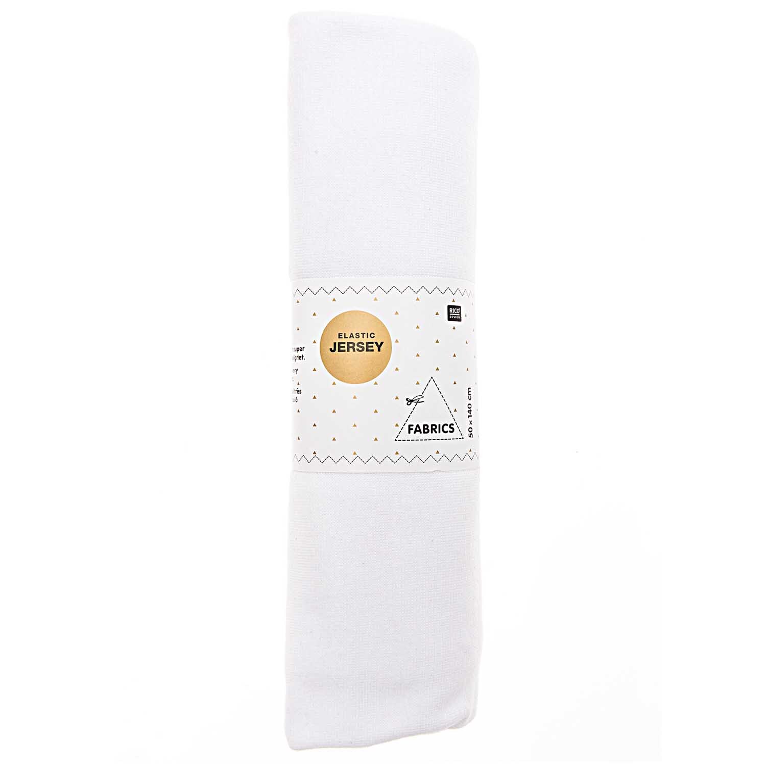 Stoff Jersey elastic 50x140cm Farbe Weiß von Rico Design