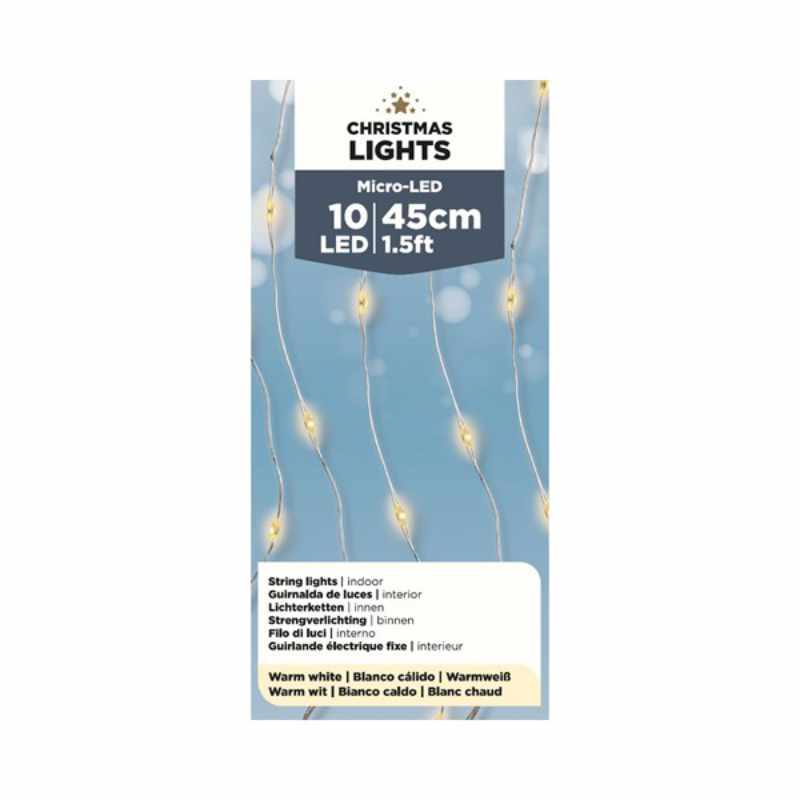 LED Micro-Kette batteriebetrieben warmweiß 45cm von Kaemingk 