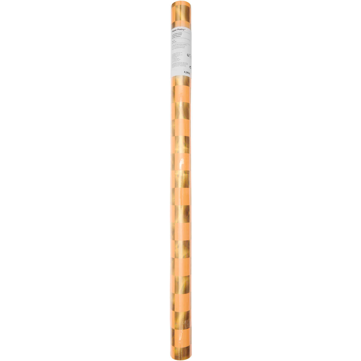 Paper Poetry Geschenkpapier Schachbrett  200x70cm 80g/m² Farbe Neon Orange von Rico Design