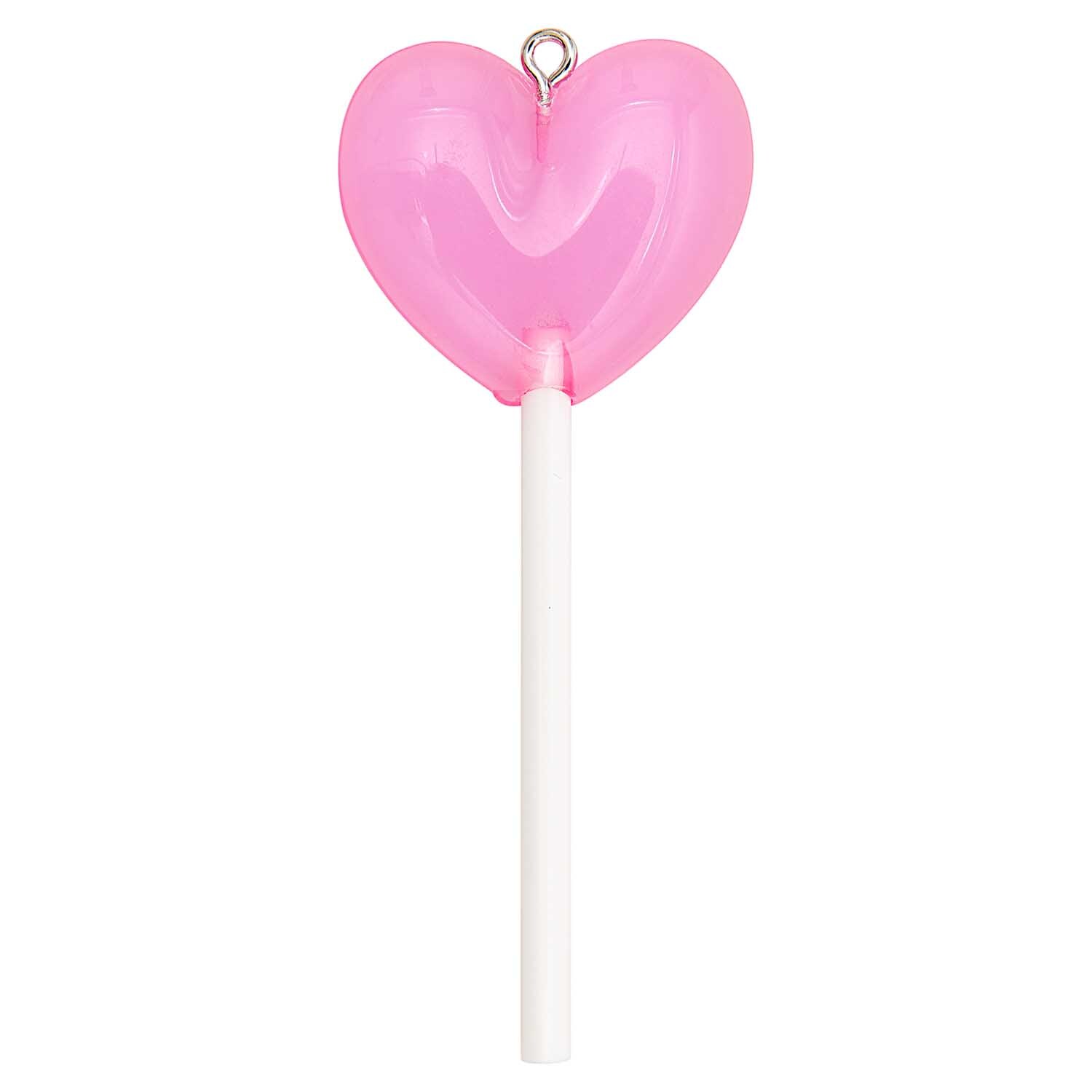 itoshii Lolli Anhänger Herz in Herzform, pink, von Rico Design, ideal für kreative Schmuckprojekte.