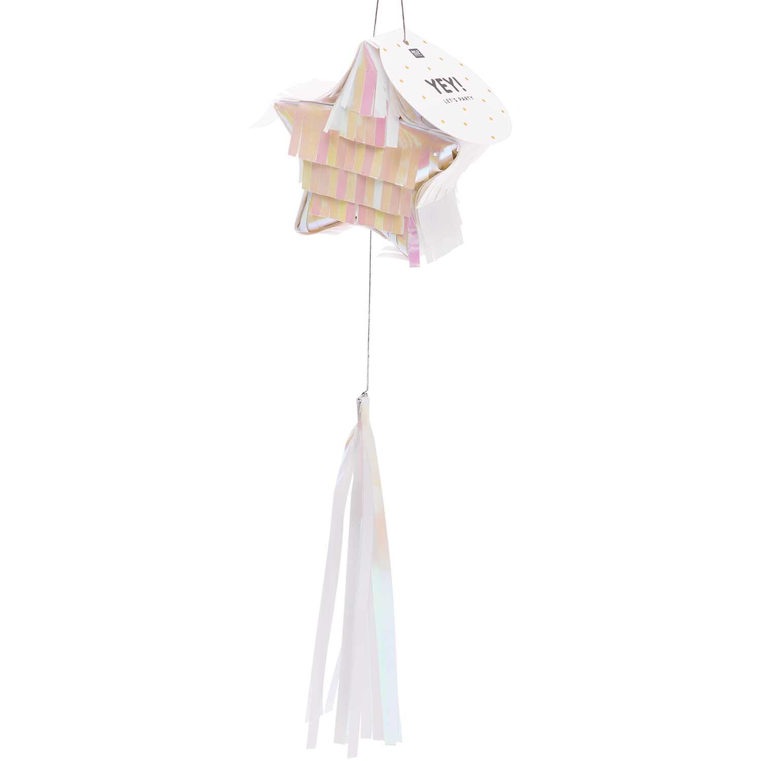 Mini-Pinata mit Quaste Stern 10,5x10,5x3,5cm Farbe Irisierend von Rico Design
