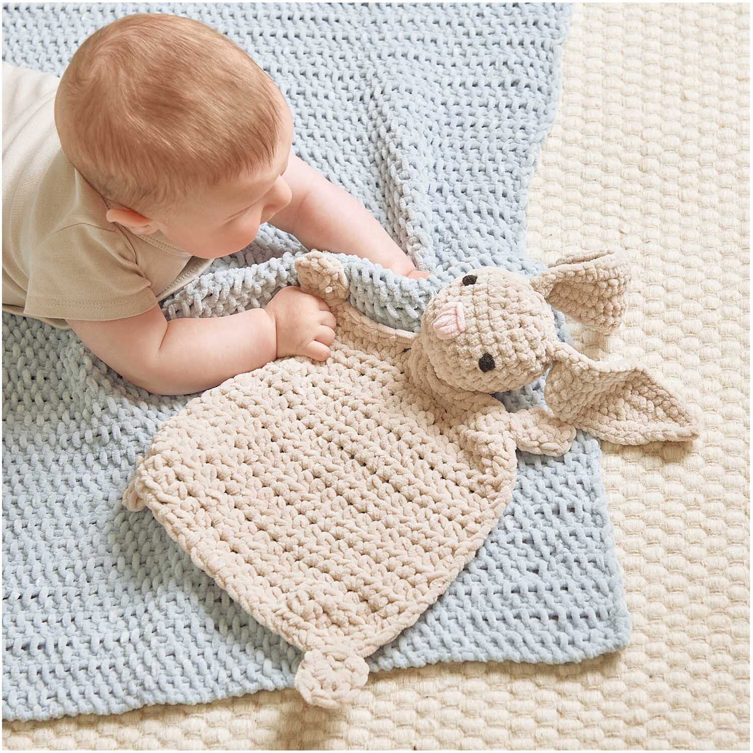 Häkelset Schmusetuch Häschen Modell 19 aus Baby Chenillove von Rico Design