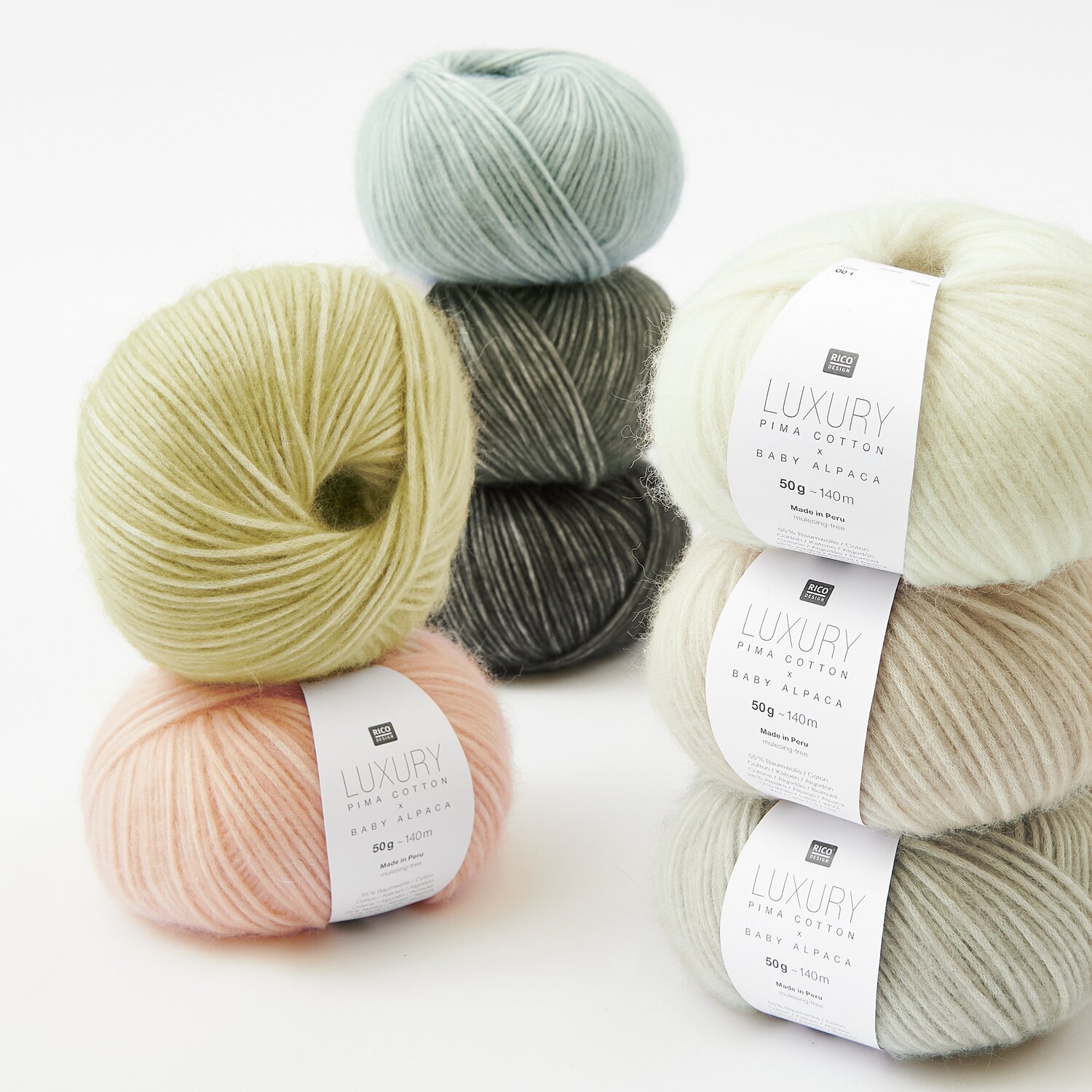 Luxury Pima Cotton x Baby Alpaca 50g 140m Farbe Schwarz von Rico Design