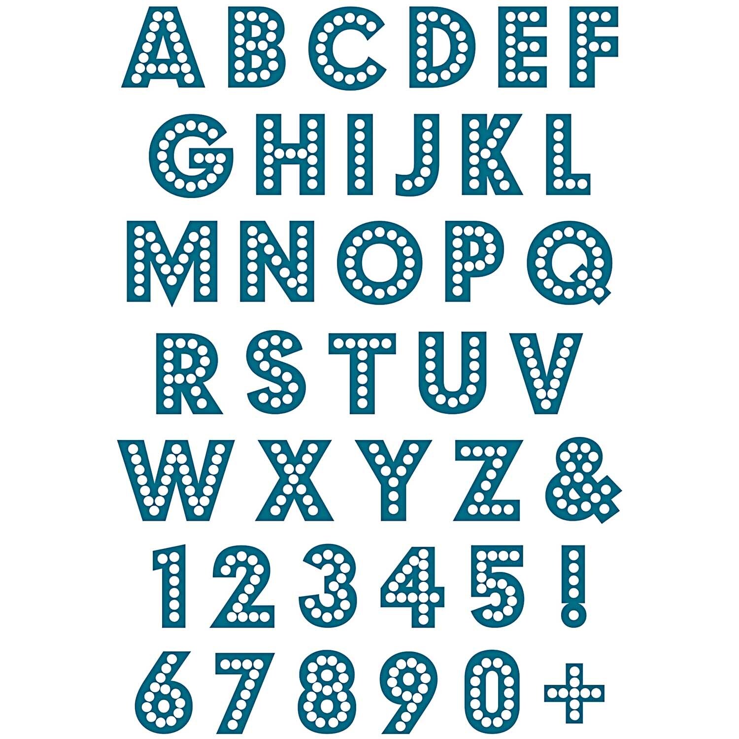 Paper Poetry Silikonstempel mit Alphabet und Zahlen in Blau von Rico Design, ideal für kreative Projekte.
