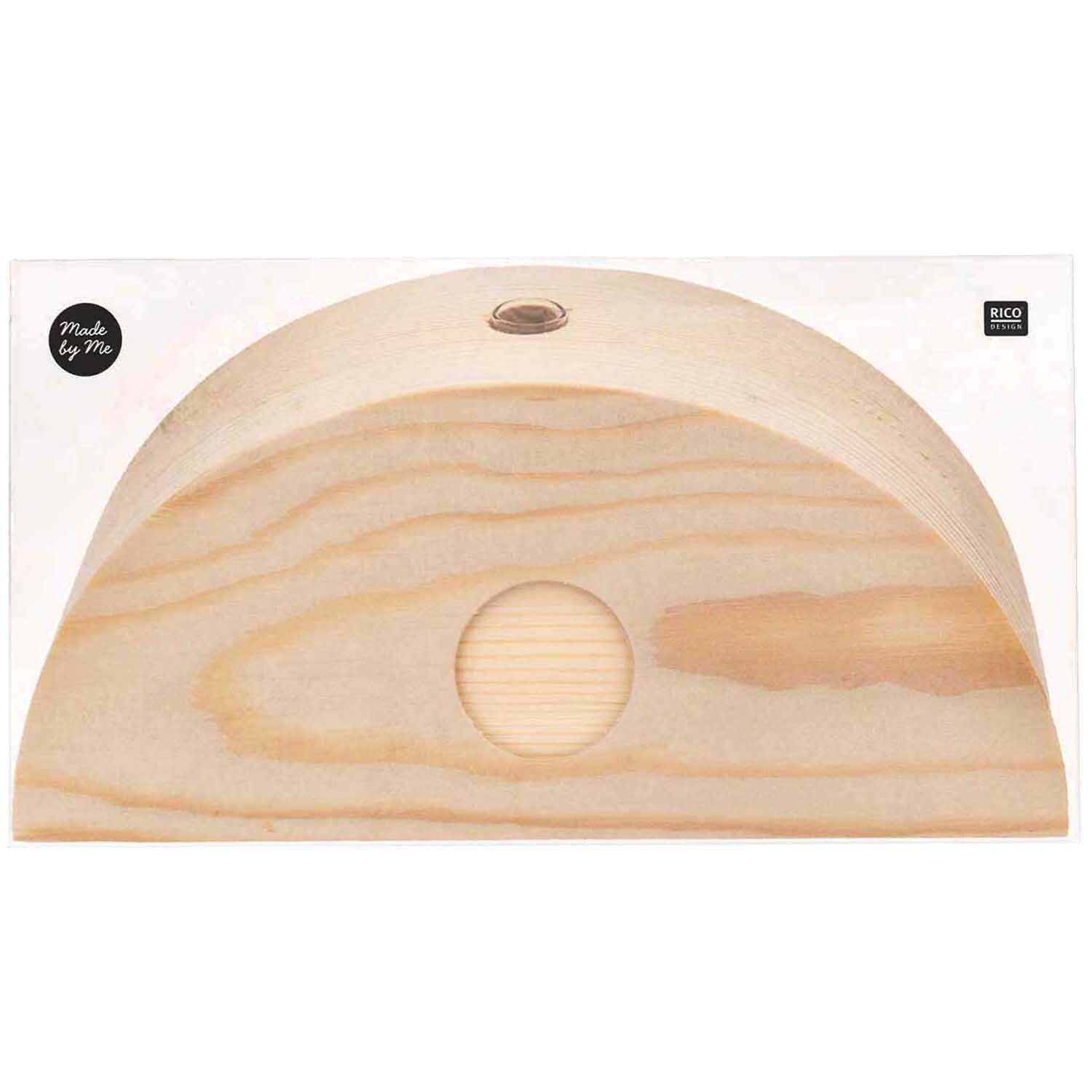 Holz-Regenbogen mit kleiner Glasvase 18x9x5cm von Rico Design