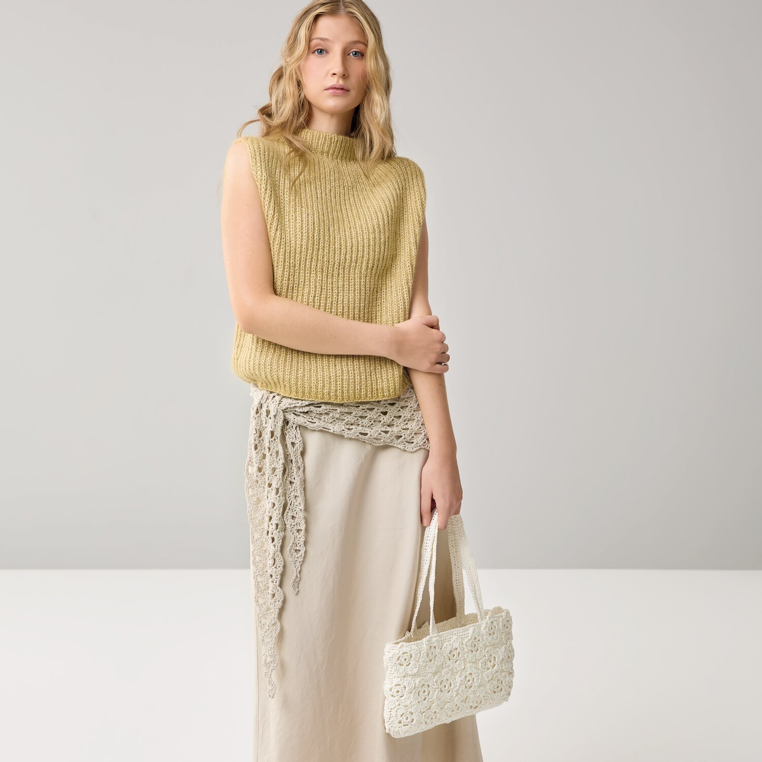 Häkelset Dreieckstuch Modell 08 aus Luxury Knits - Summer Pieces von Rico Design