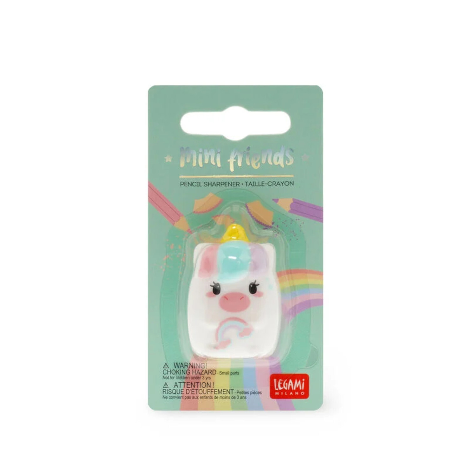 Mini Friends Anspitzer 3x4,5x2cm Farbe Einhorn von Legami 