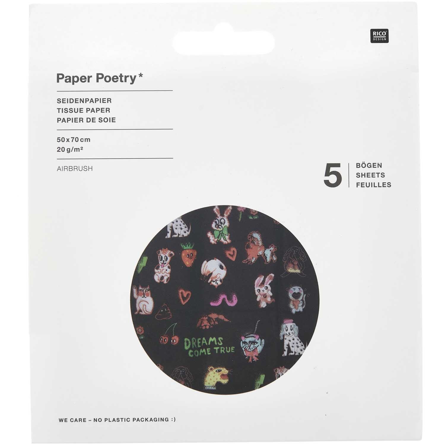 Paper Poetry Seidenpapier Airbrush 50x70cm von Rico Design