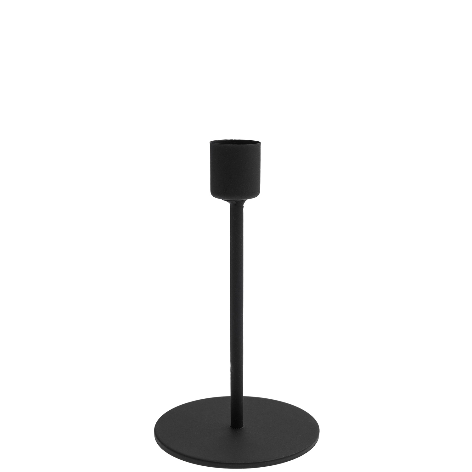 Metall Stielkerzenhalter in elegantem Schwarz von Rico Design, ideal für stilvolle Dekorationen.