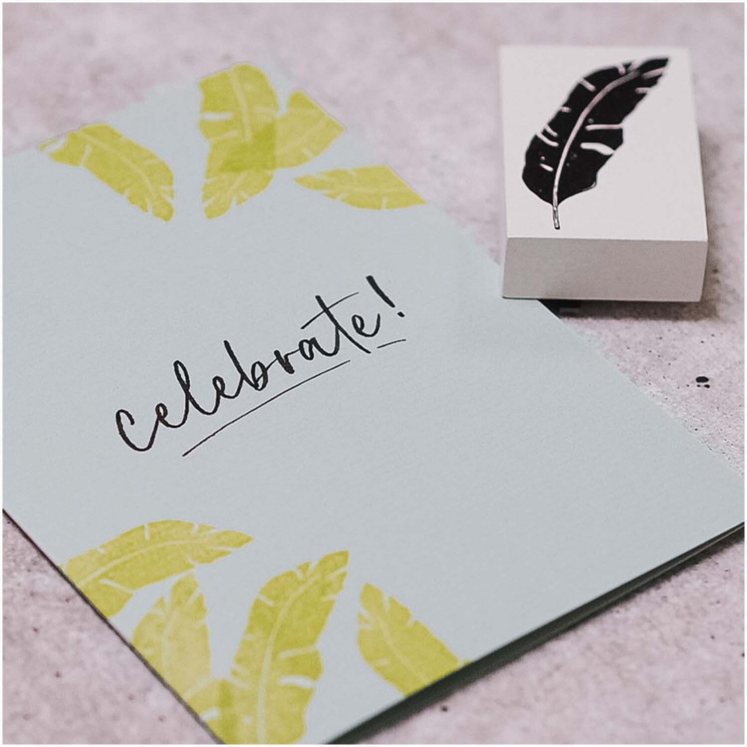 Stempel Bananenblatt weiß 35x55mm von COLOP Arts & Crafts