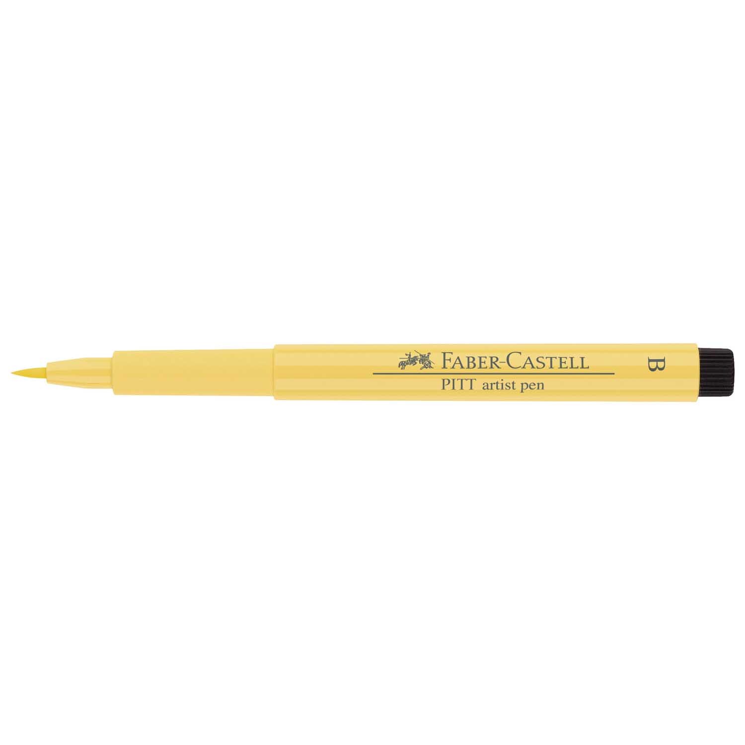 PITT artist pen brush in Kadmiumgelb dunkel von Faber Castell, ideal für kreative Zeichnungen.