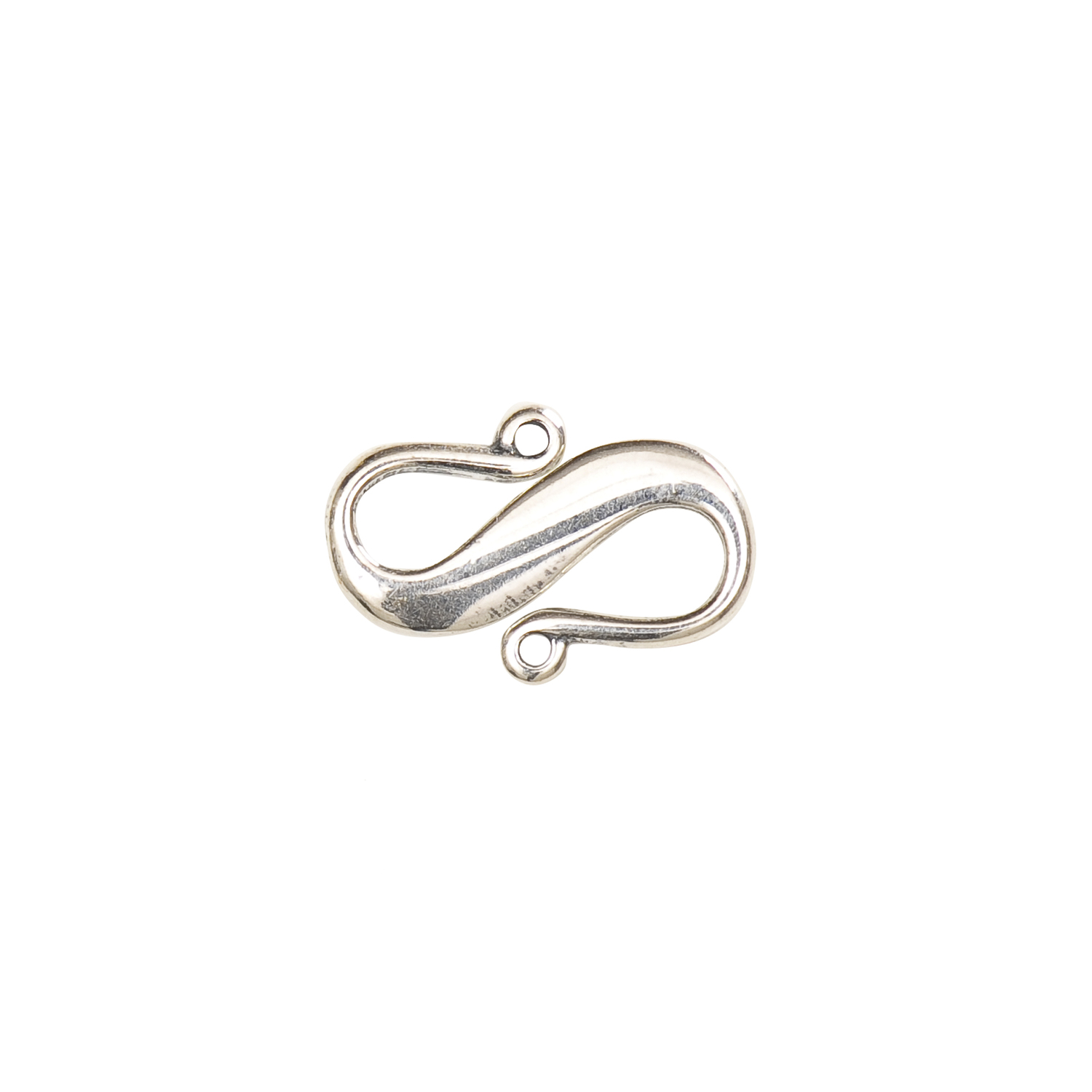 S-Verschluss 16x10mm 925er Silber von Rico Design, elegantes Accessoire in geschwungener Form.