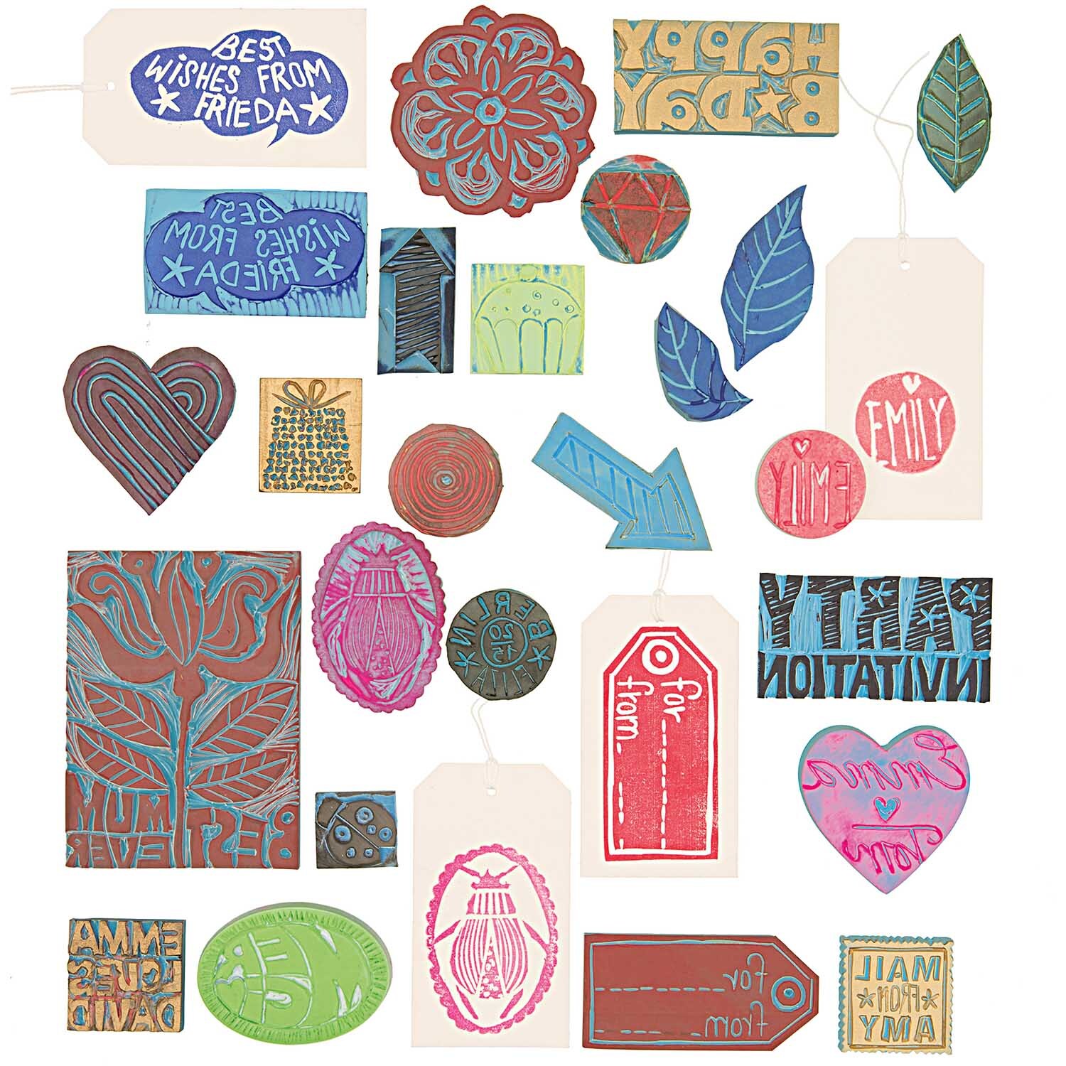 Paper Poetry Stempelgummi 4,5x8cm rechteckig 3 Stück von Rico Design