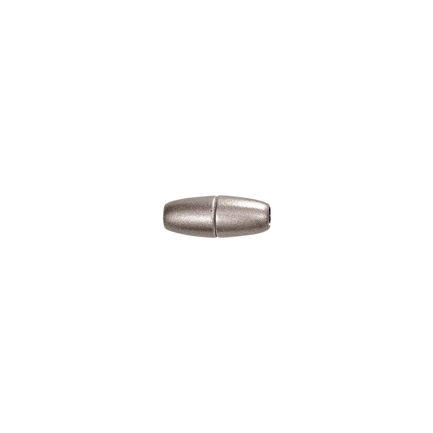 Magnetverschluß grau matt 4mm von Rico Design, zylindrisch, ideal für Schmuckdesigns.
