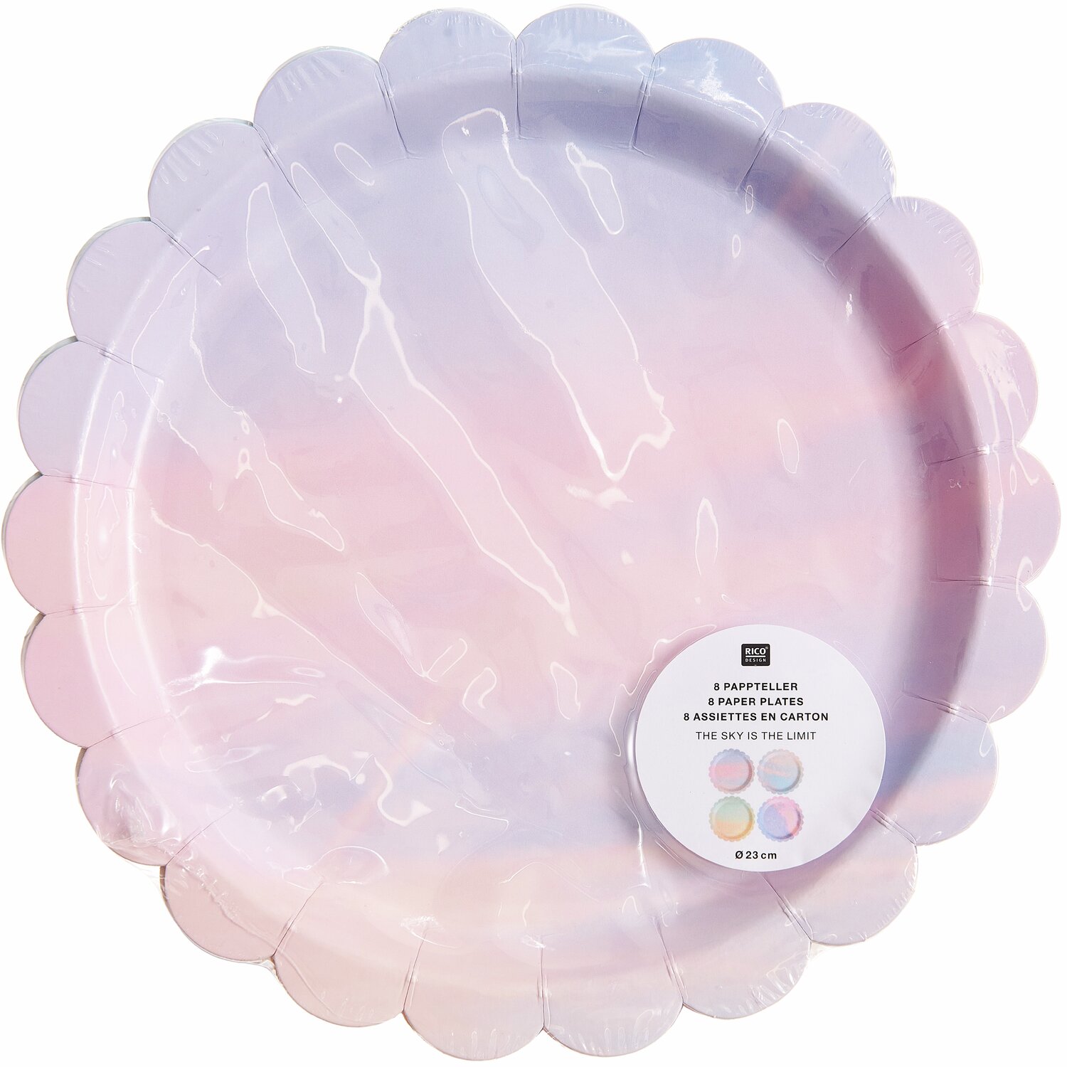 Pappteller Mix The Sky is the Limit 8 Stück Ø23cm von Rico Design