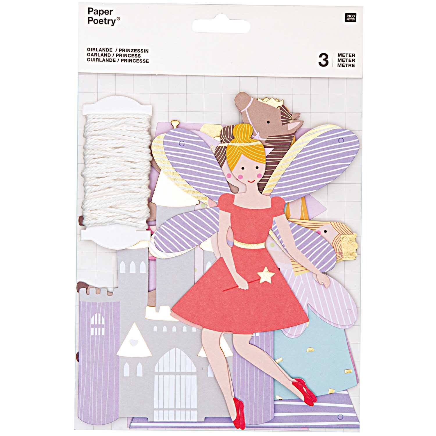 Paper Poetry Girlande Prinzessin 3m von Rico Design