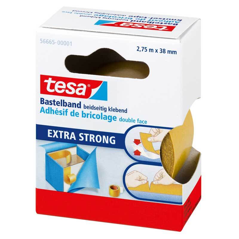 Bastelband doppelseitig 38mm 2,75m von Tesa