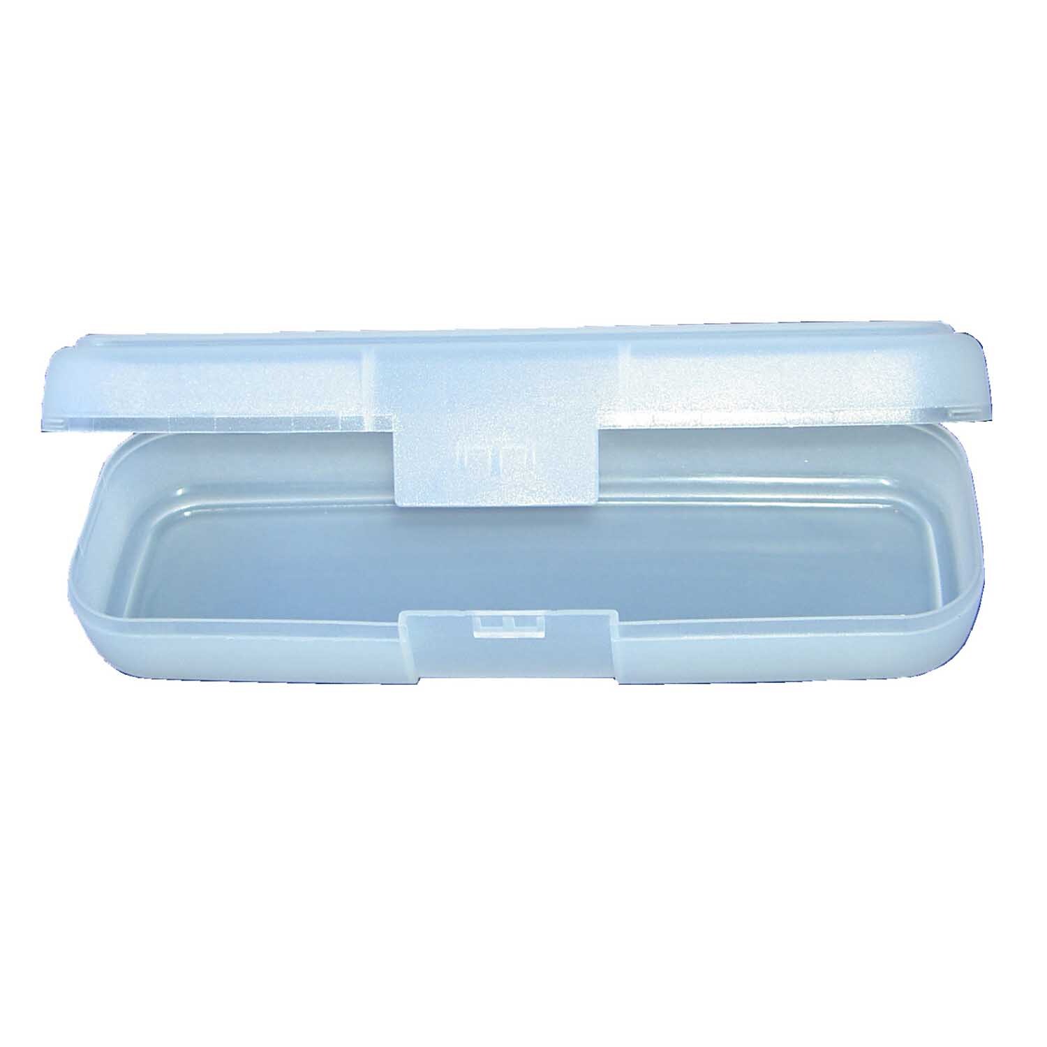Utensilienbox mit Klickverschluss, transparent, ideal für Bürobedarf, Marke RUMOLD.