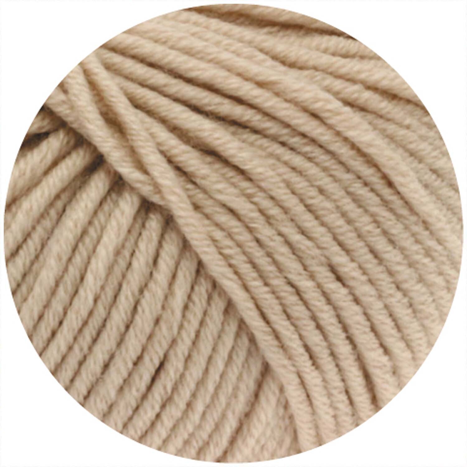 Bingo: Weiches, beiges Garn von Lana Grossa, ideal für Strickprojekte. 50g Knäuel mit 80m Länge.