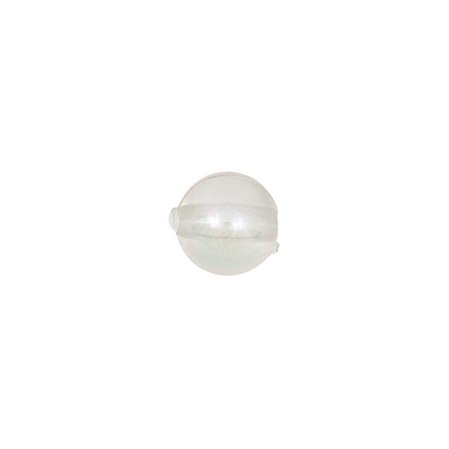 Acrylkugel transparent irisierend 8mm 12 Stück von Rico Design, zeigt eine schimmernde, klare Kugel auf weißem Hintergrund. Ideal für kreative Projekte.