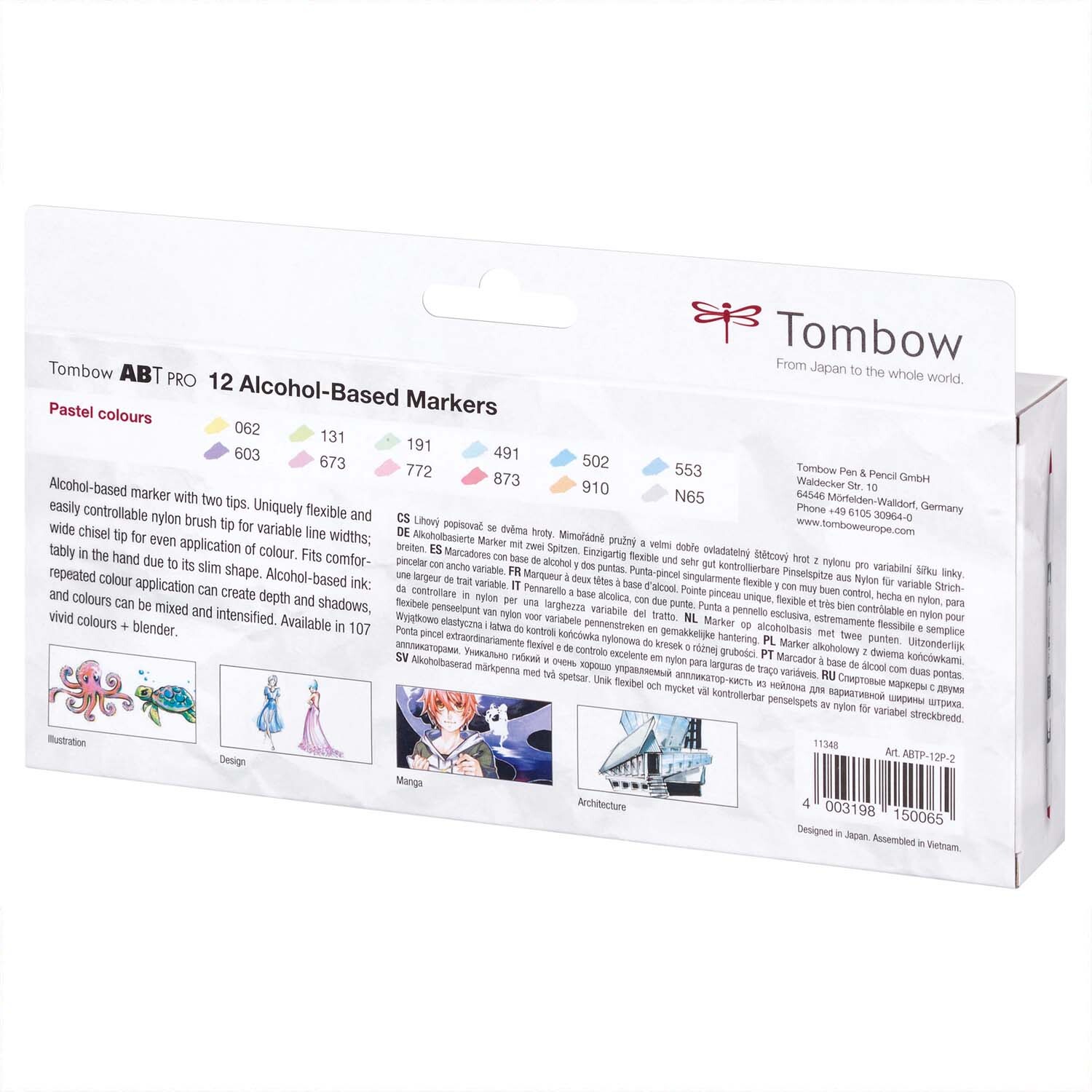 ABT PRO Pastell Colours Alkoholbasierte Marker 12-teilig von Royal Talens