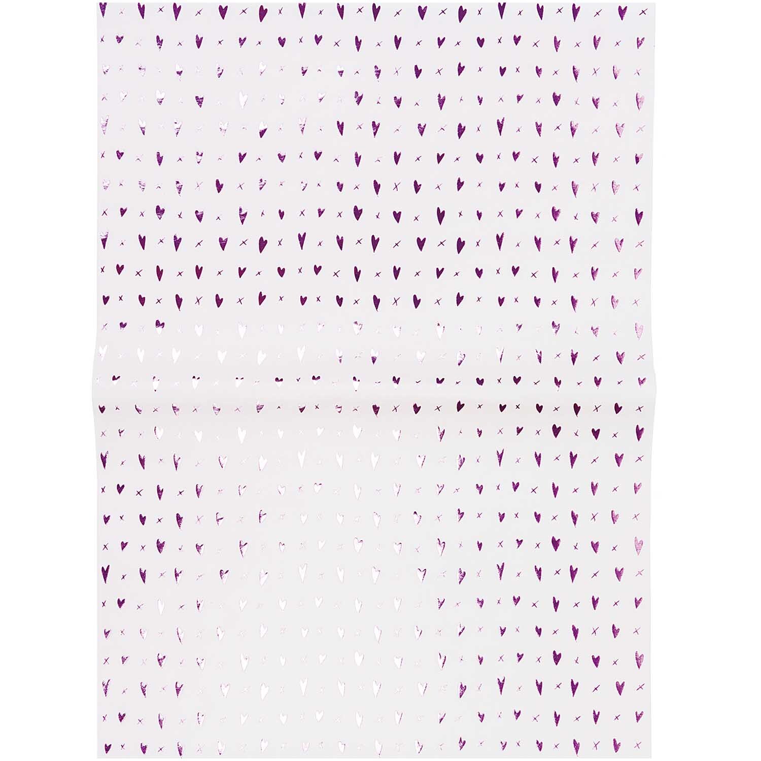 Paper Poetry Paper Patch Papier mit kleinen Herzmotiven in Rosa, ideal für kreative Bastelprojekte.