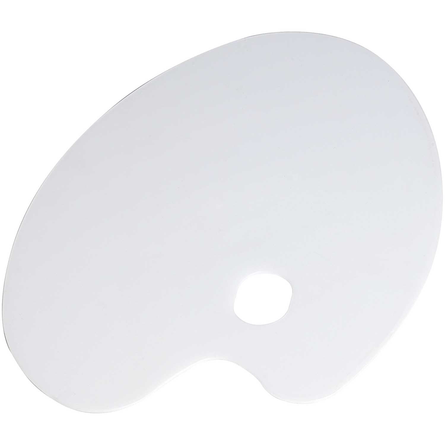 Kunststoffpalette glatt 30x40cm von Rico Design, ideal für Künstler, in ovaler Form mit Daumenloch.