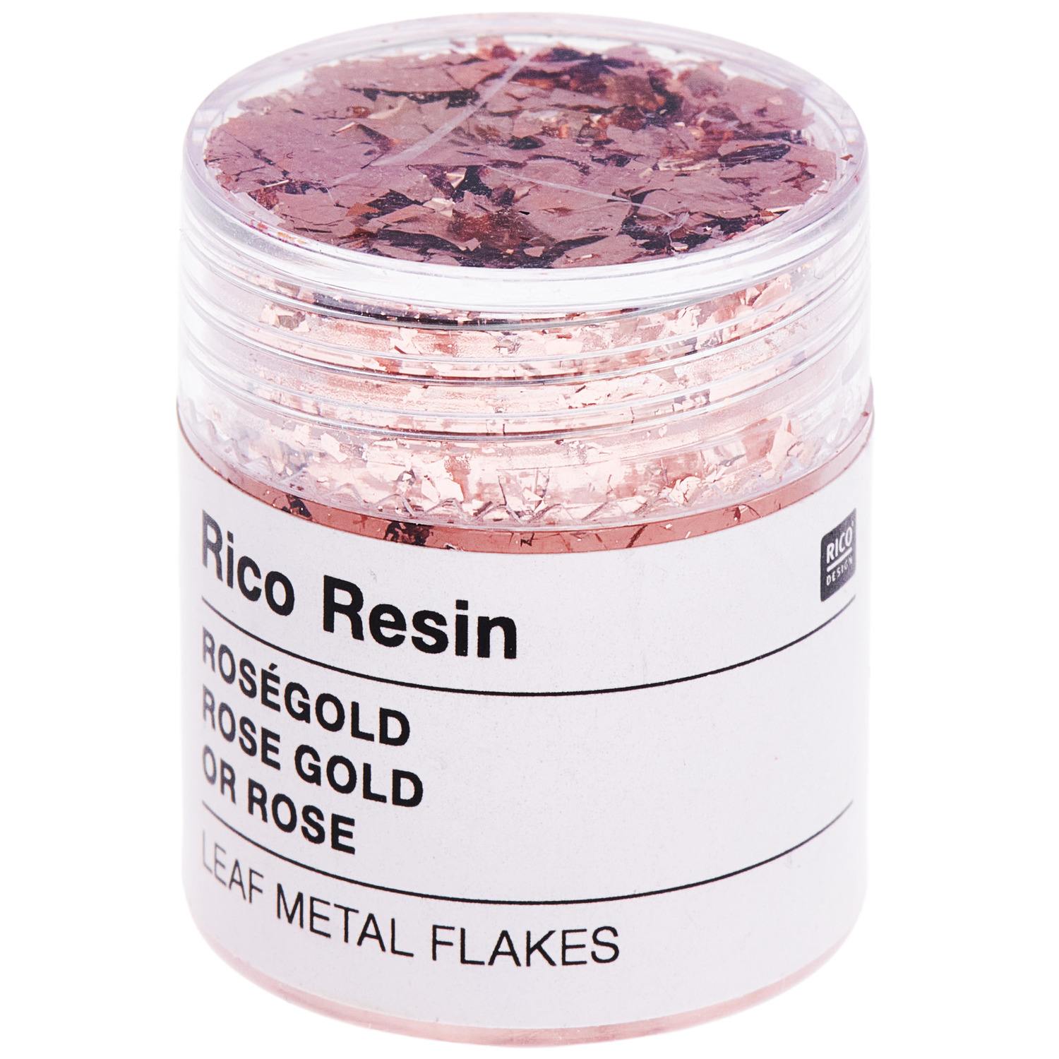 Blattmetall für Resin in Roségold von Rico Design, 5ml. Ideal für kreative Projekte und Verzierungen.