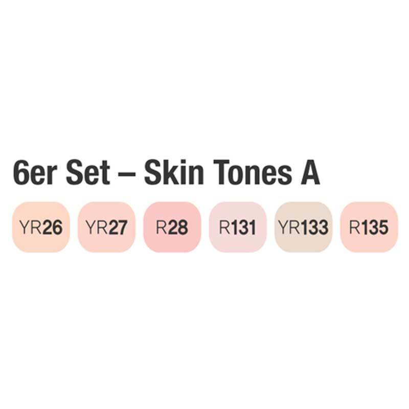 Twin Brush Marker Skin Tones 6-teilig von Art Select 