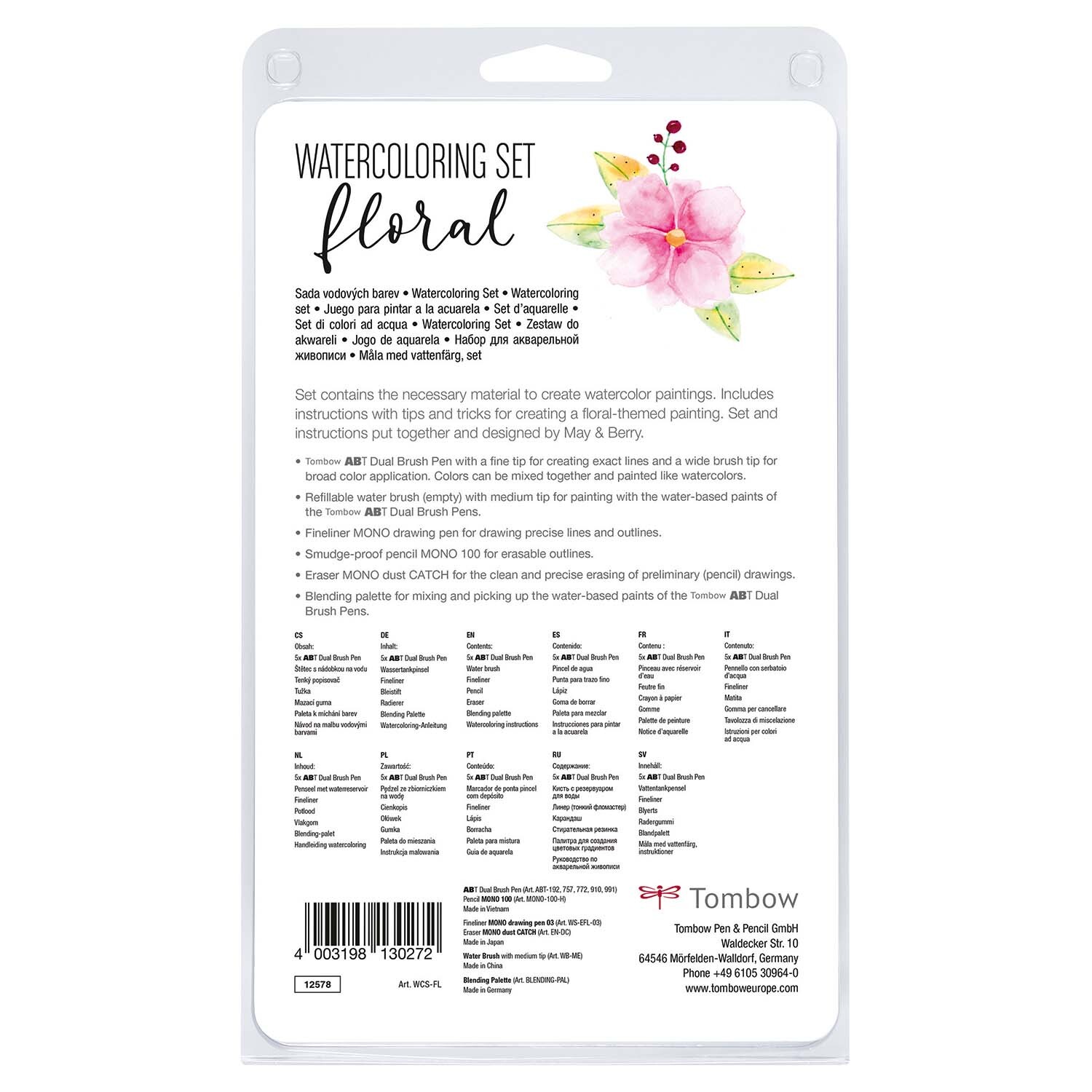 Tombow Watercoloring Set Floral von H. Schmincke & Co. 