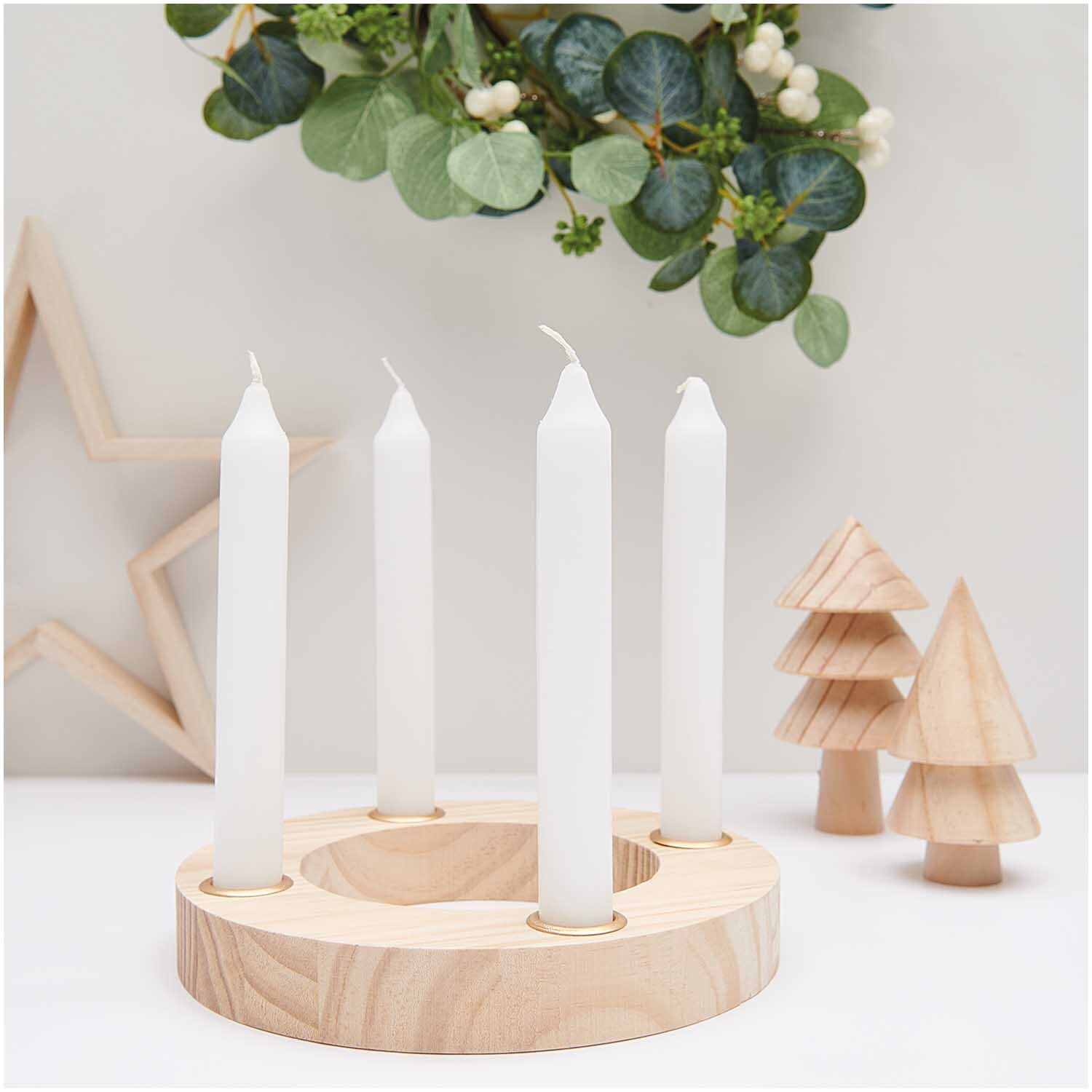 Adventskranz Holz natur von Rico Design
