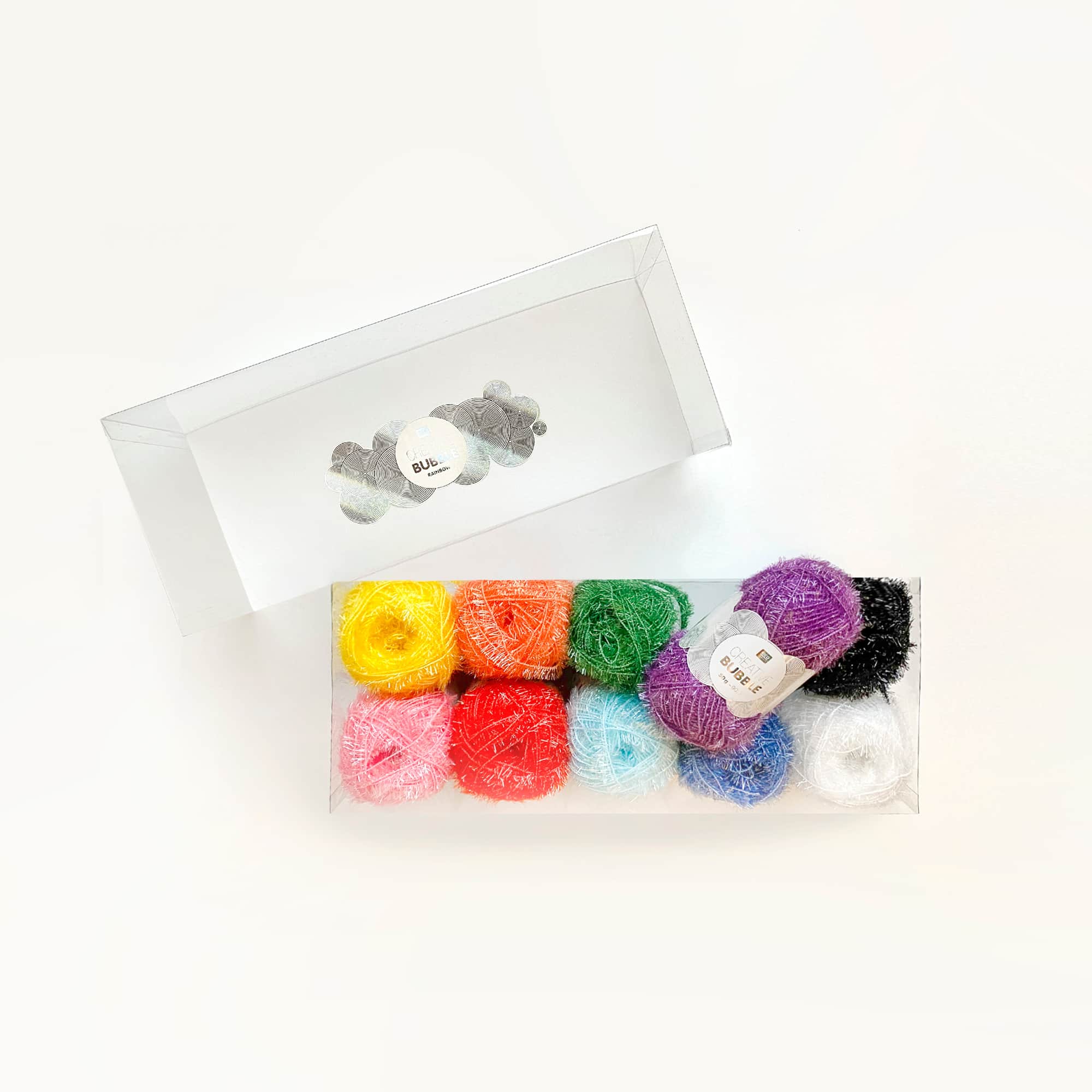 Garnset mit Knäueln von Creative Bubble in verschiedenen Farben