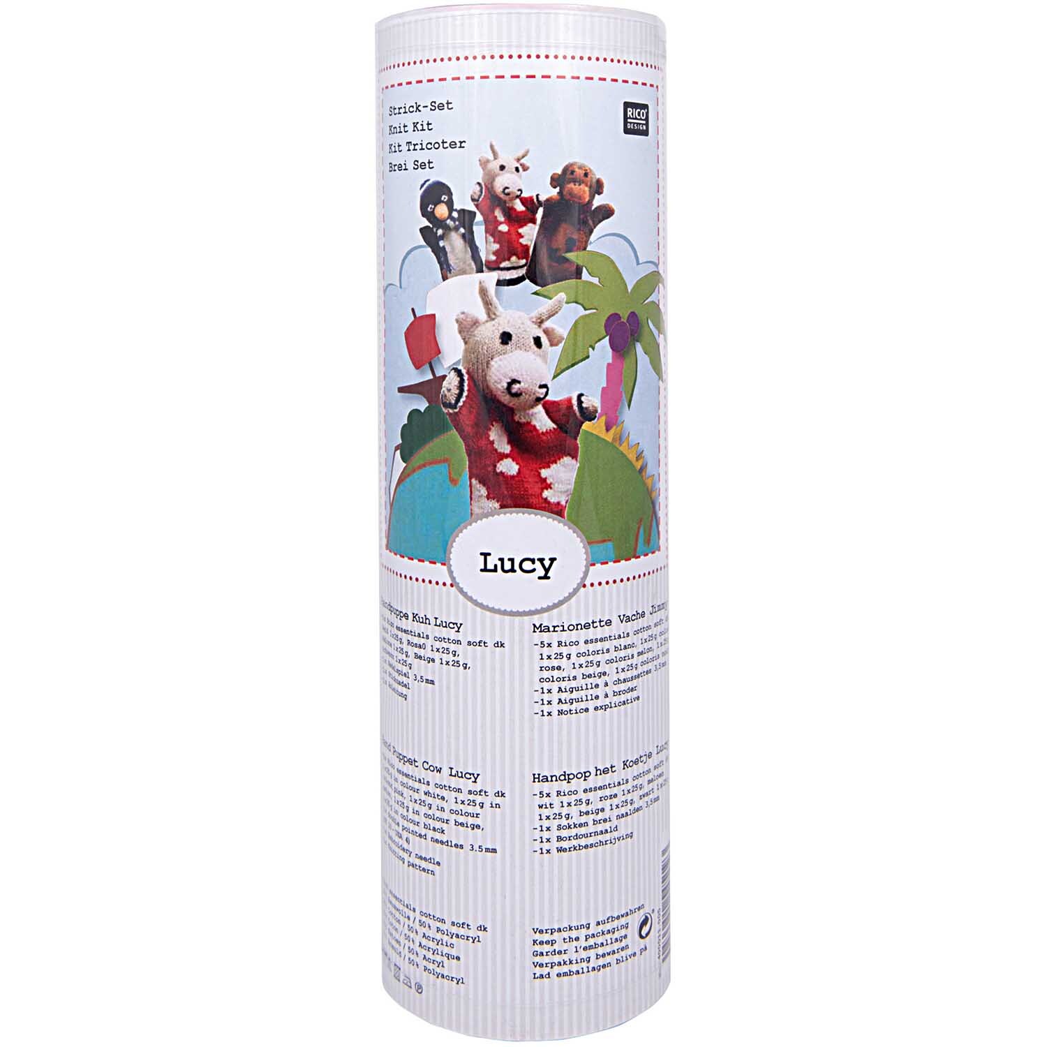 Strickset Handpuppe Kuh Lucy von Rico Design