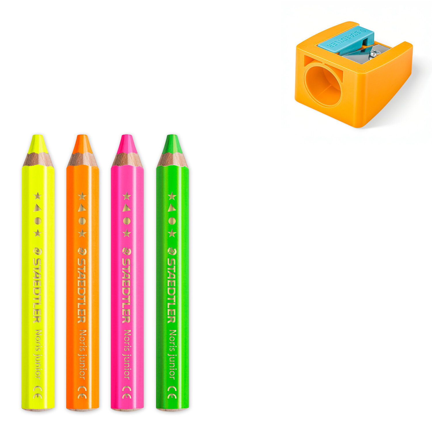 Noris Junior Buntstifte Set Neon 4 Stück von STAEDTLER