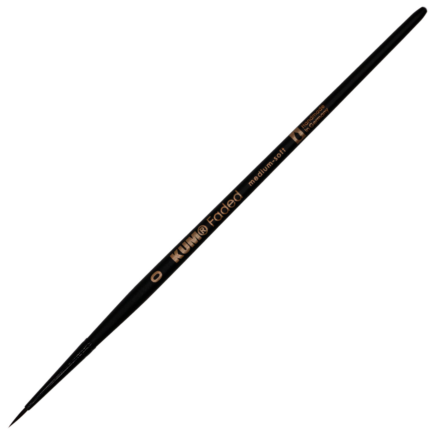 Pinsel Faded Round: Schwarzer KUM-Pinsel mit feiner Spitze, ideal für präzises Malen.