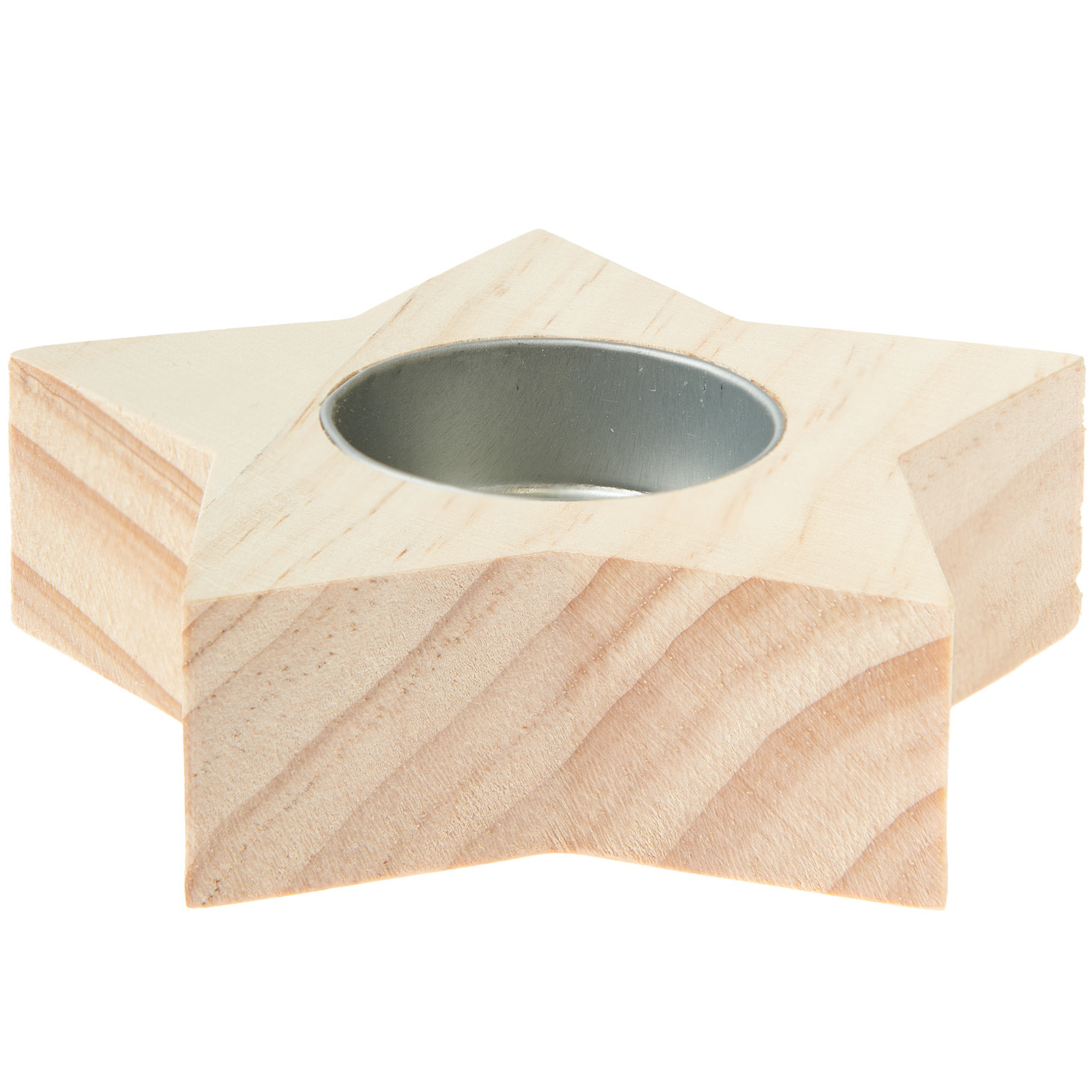 Kerzenhalter Stern aus Holz in Sternform von Rico Design, ideal für stimmungsvolle Dekorationen.