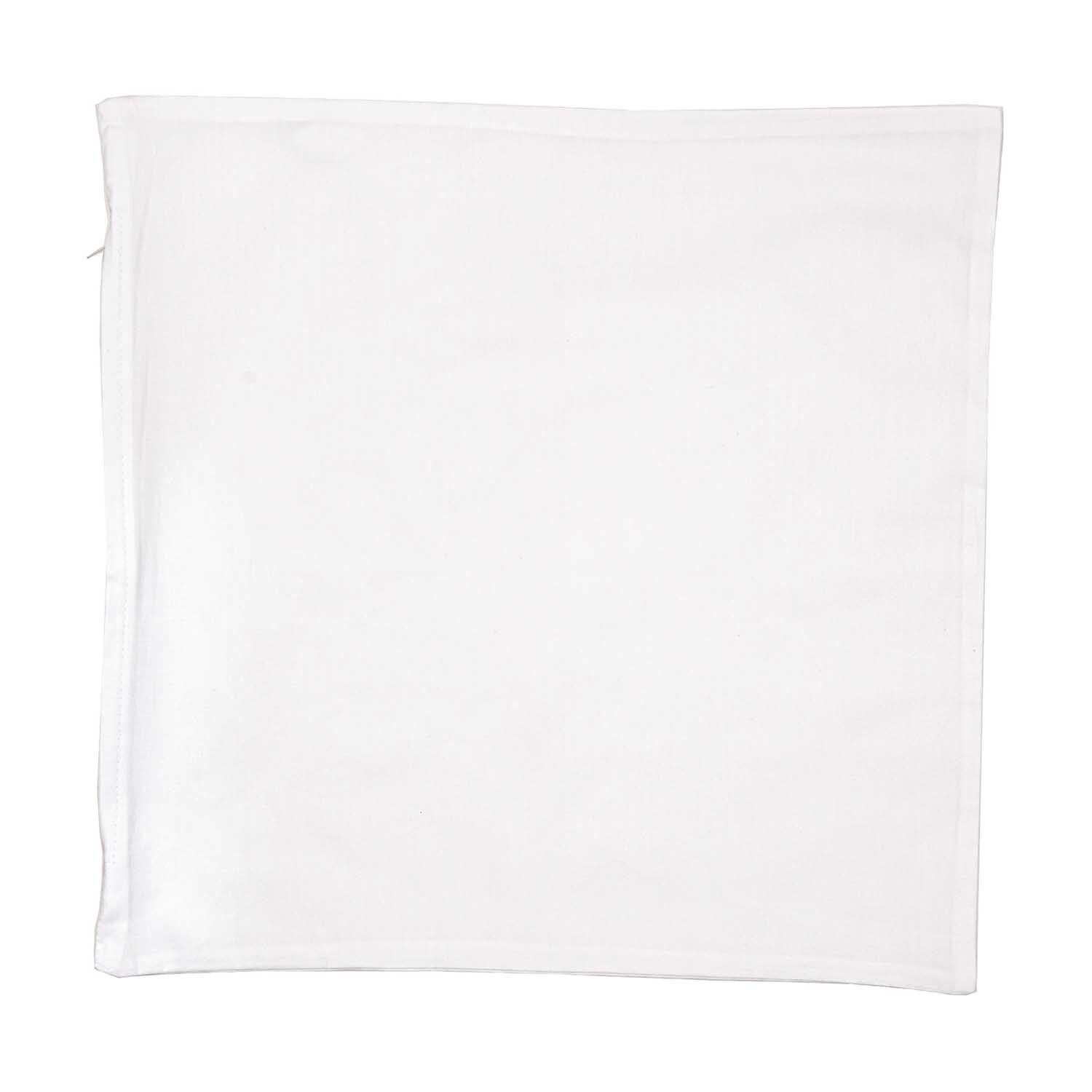 Kissenhülle weiß von Rico Design, 39x39cm. Schlichtes Design, ideal für moderne Wohnräume.