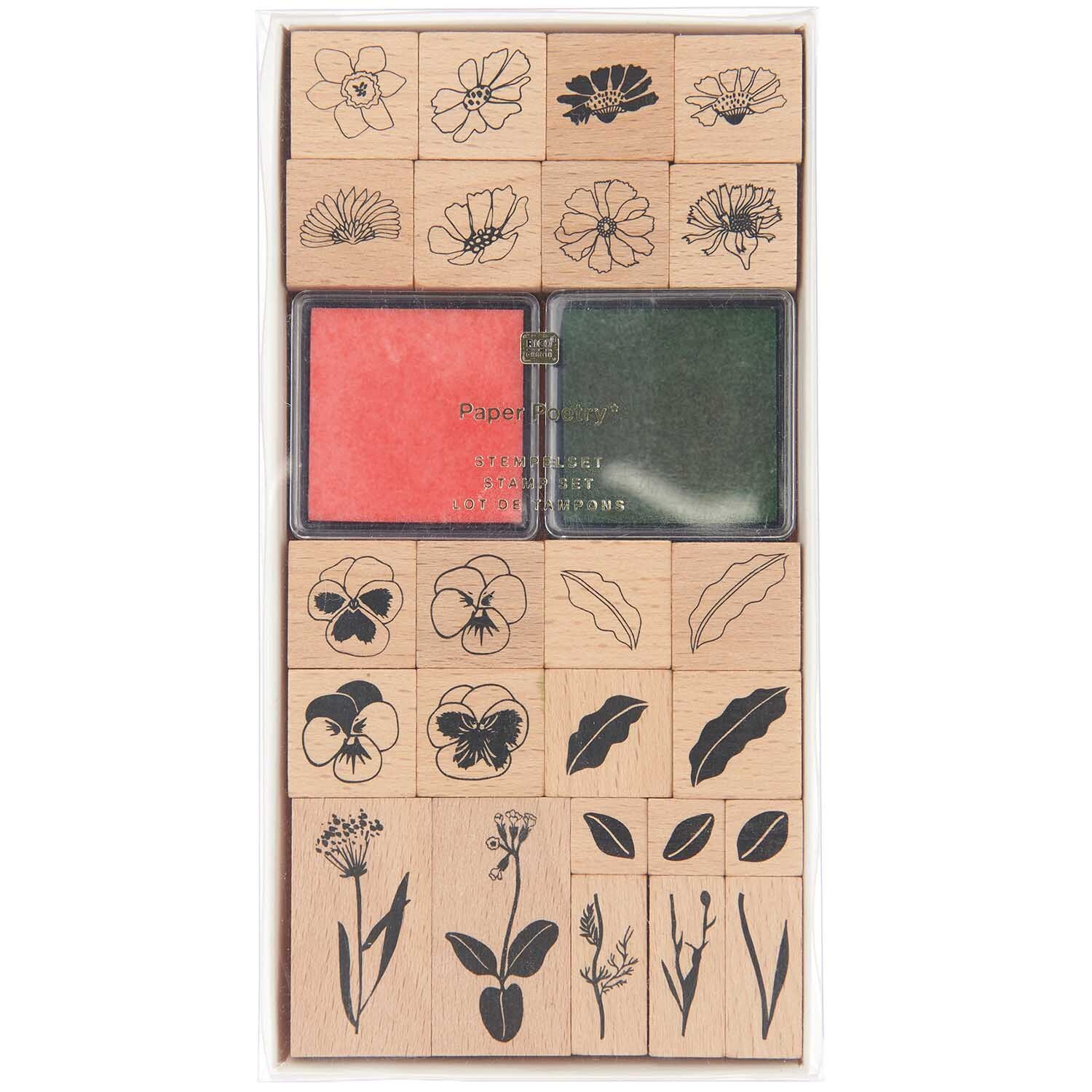 Paper Poetry Stempelset Futschikato Blumen 26-teilig von Rico Design