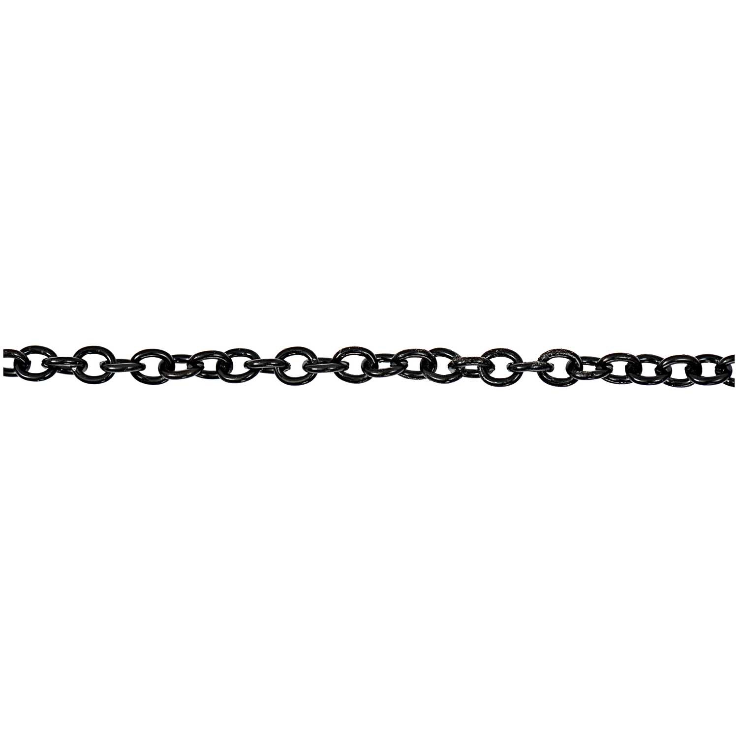 Gliederkette 7-8mm von Rico Design, 1m lang, in elegantem Schwarz, ideal für Schmuckdesign.