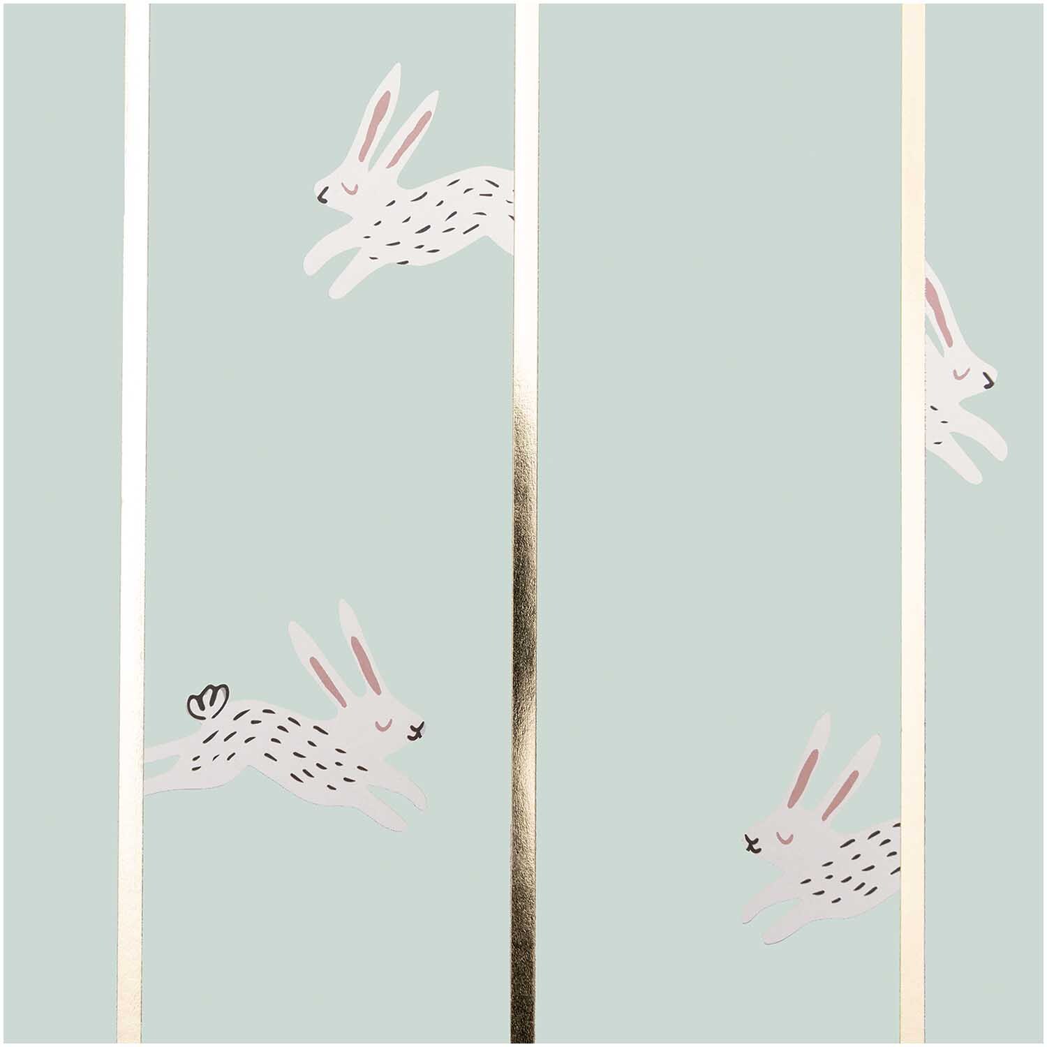 Paper Poetry Motivkarton Bunny Hop mint 50x70cm von Rico Design