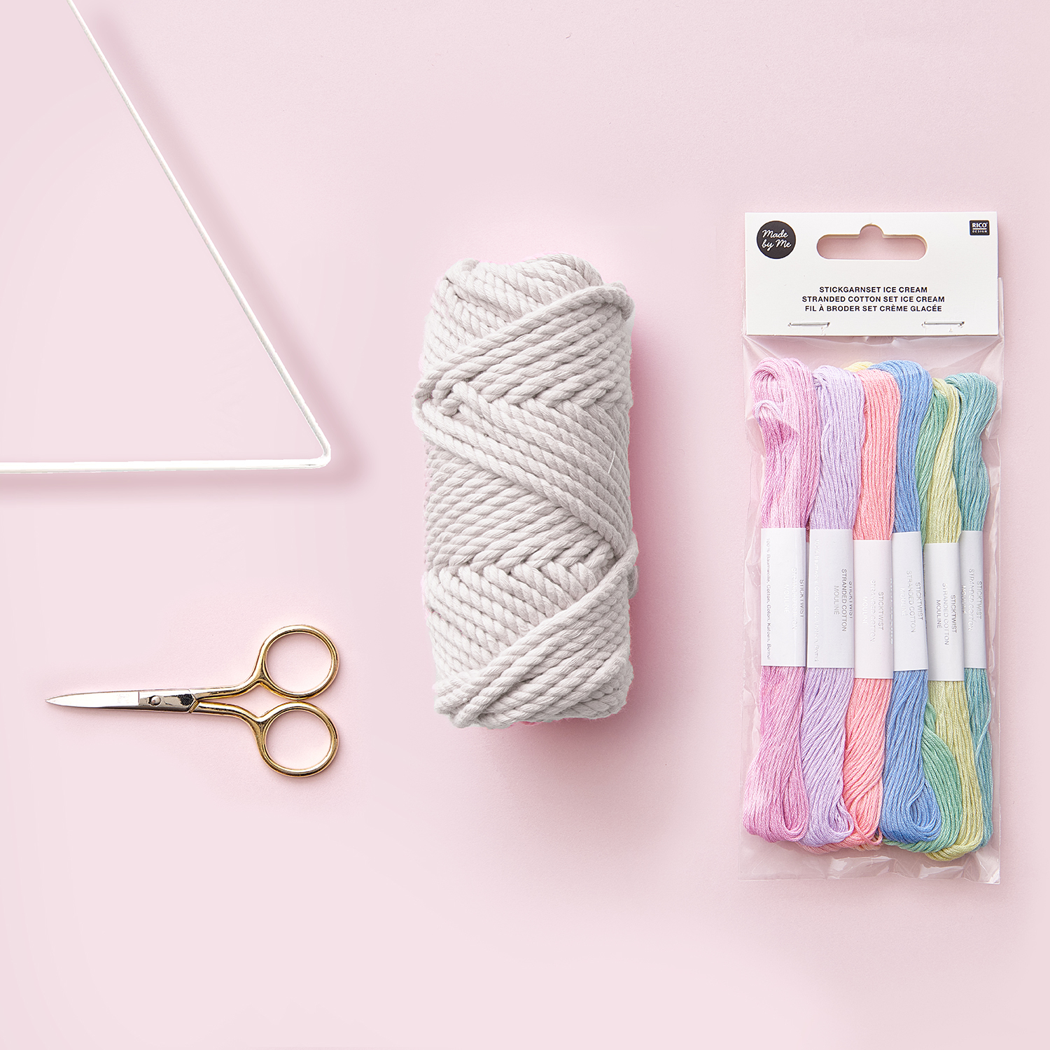 Bastelanleitung Sticktwist-Wanddeko Pastell von Rico Design