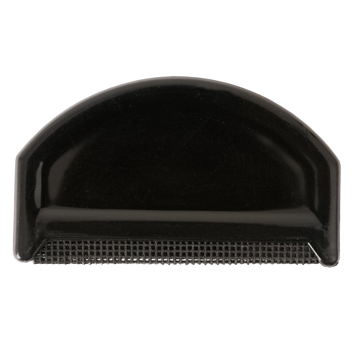 Wollkamm 7,5x4,3cm von Rico Design, halbrundes schwarzes Pflegewerkzeug mit feiner Metallkante zum Entfusseln und Auffrischen gestrickter Textilien