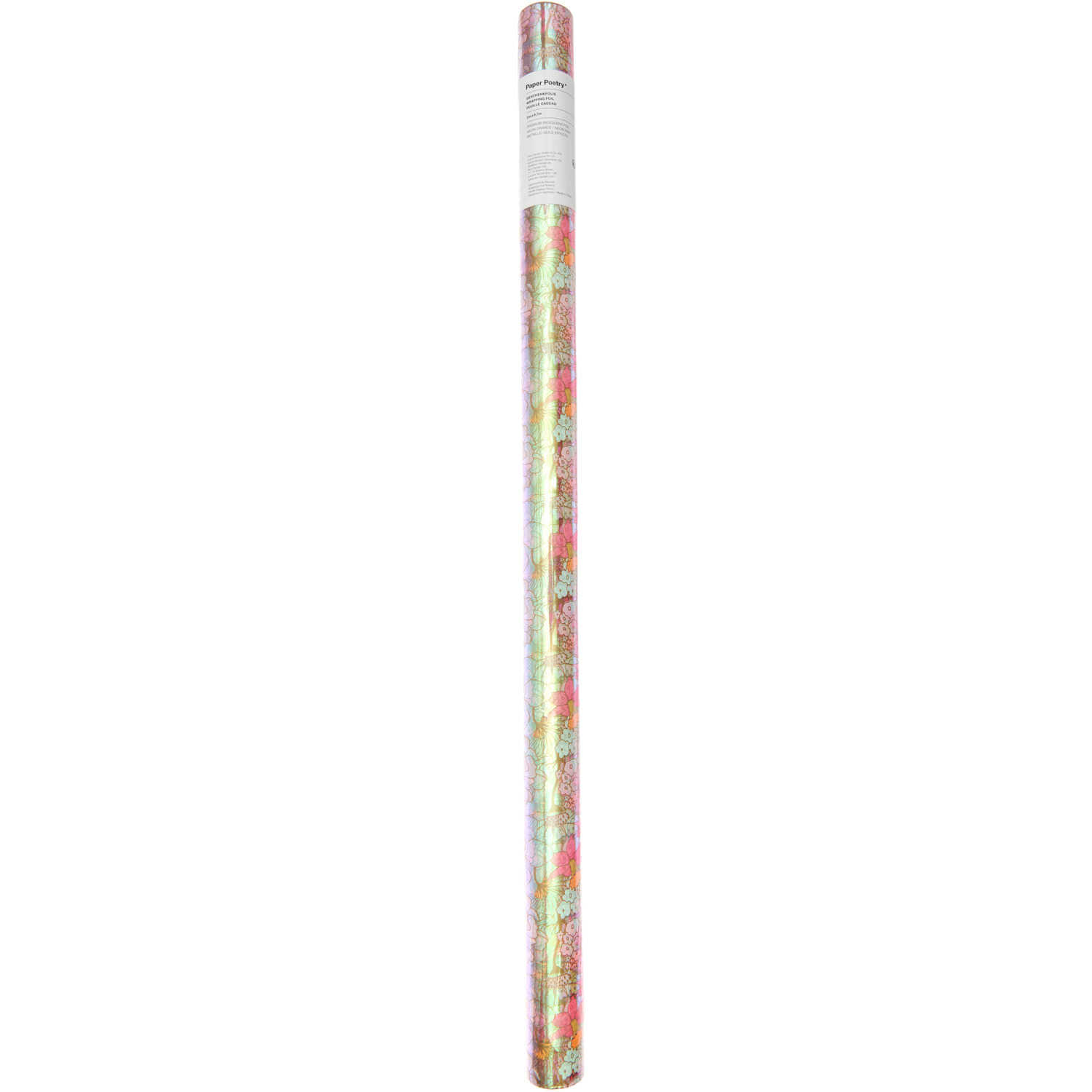 Geschenkfolie Blumen Hot Foil 70cm 2m von Rico Design