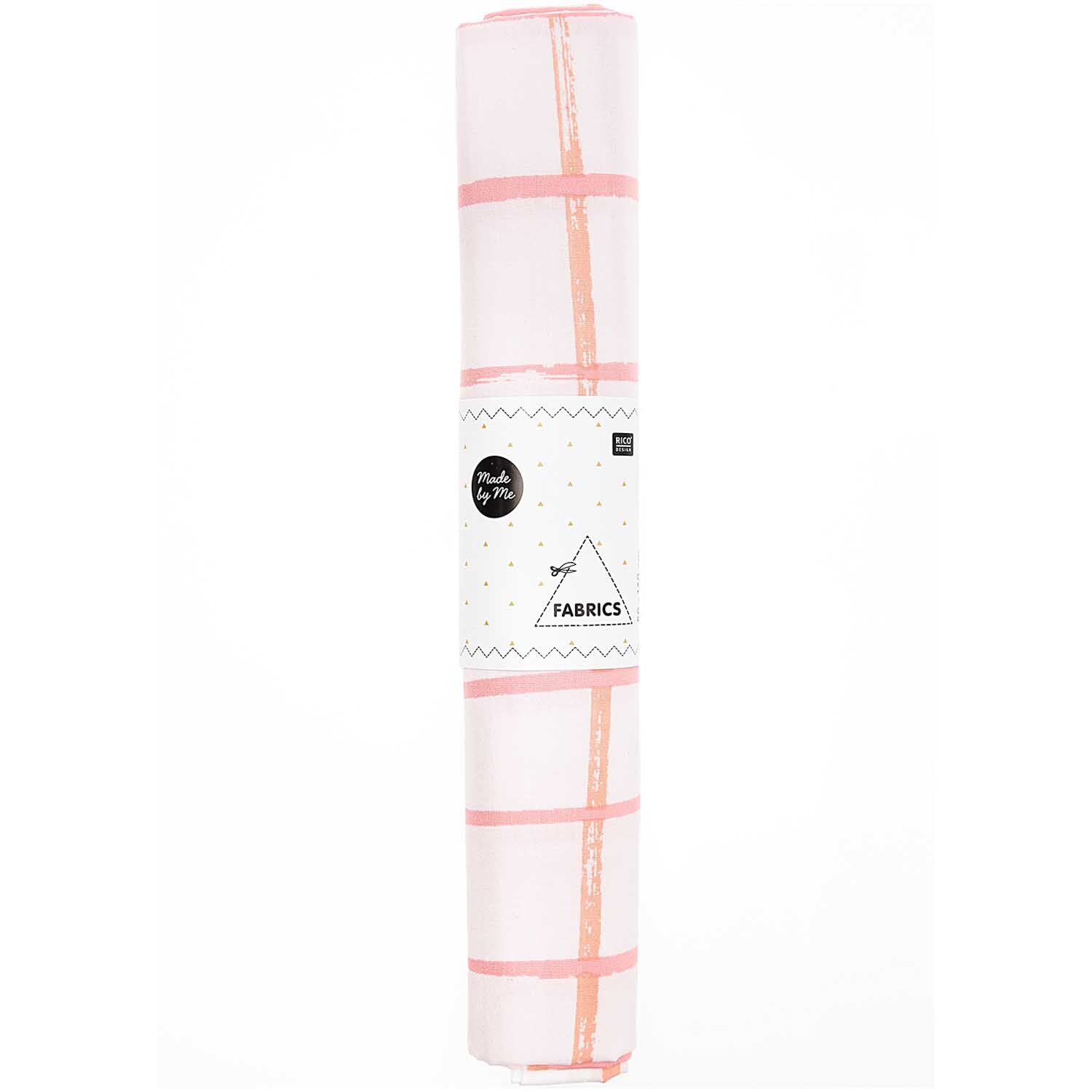 Druckstoff Crafted Nature kariert rosa 50x140cm von Rico Design