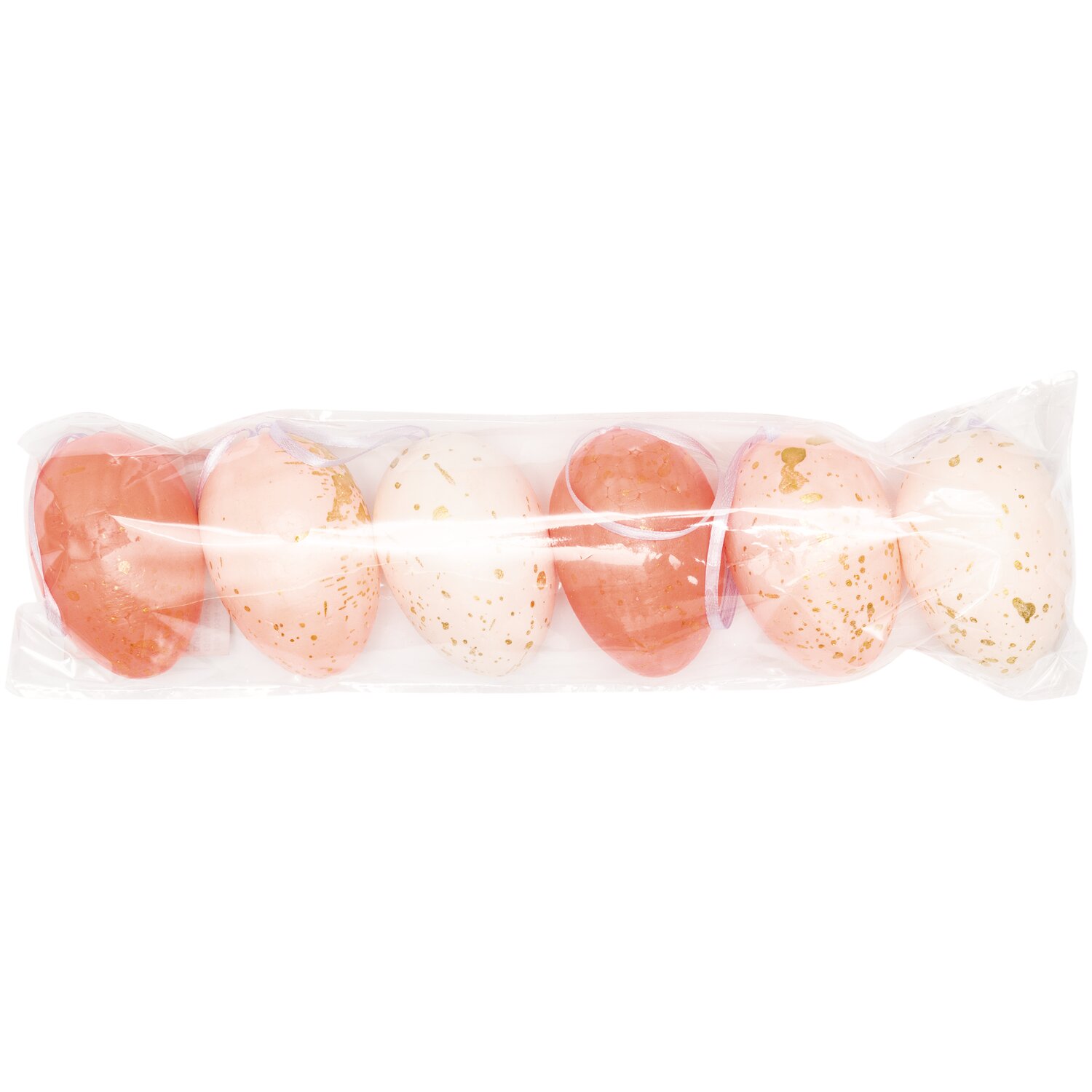 Eier zum Hängen rosa-gold Mix 6cm 6 Stück von Rico Design