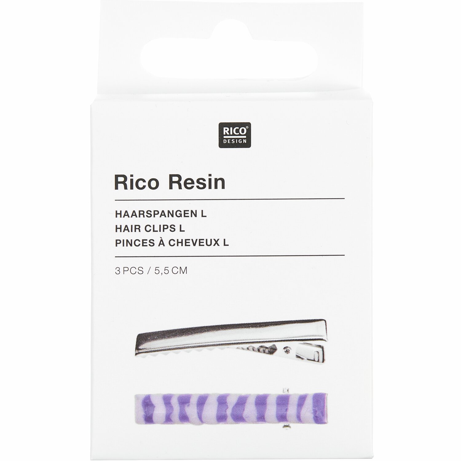Haarspange 5,5cm 3 Stück von Rico Design