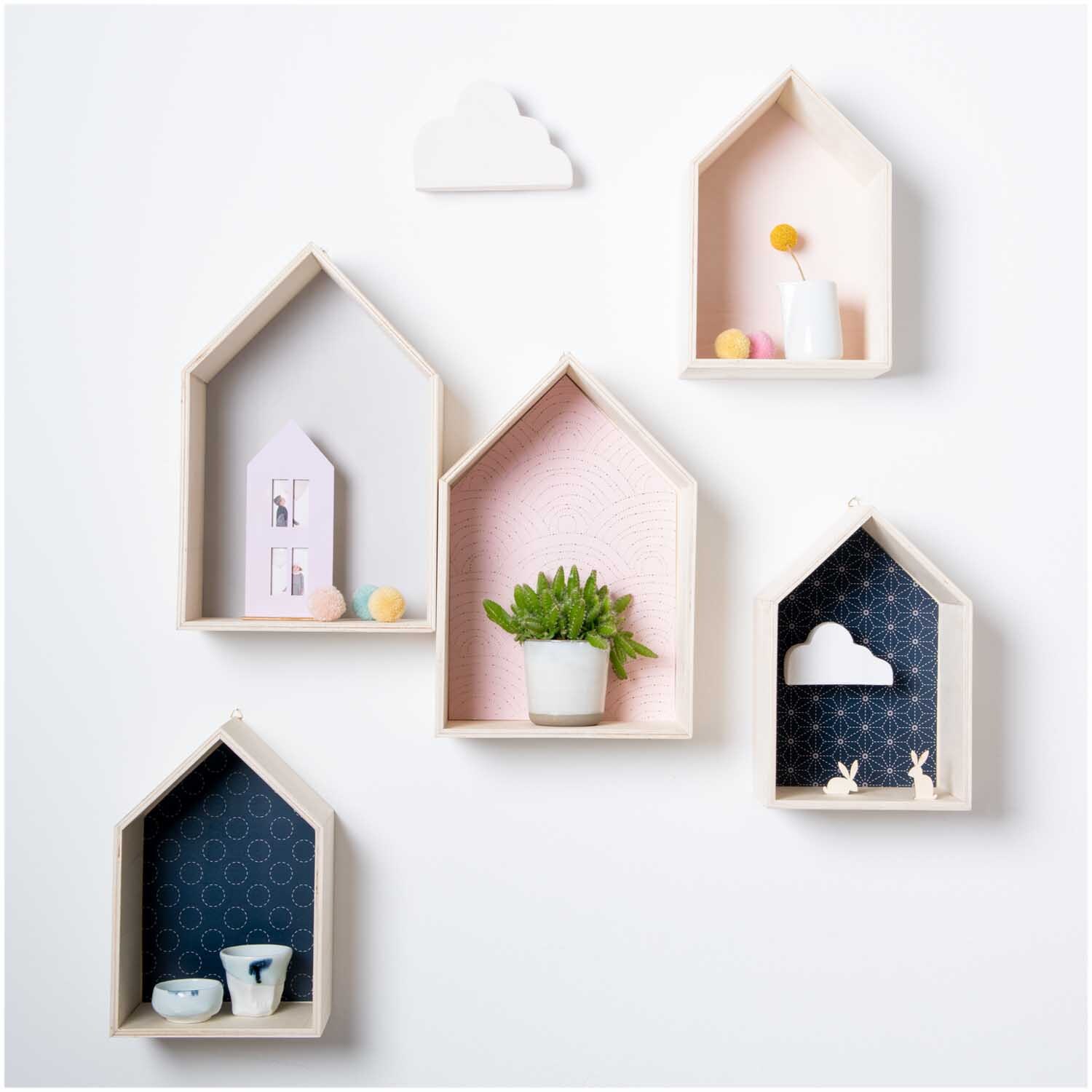 Holzbox Set Häuser 2-teilig von Rico Design